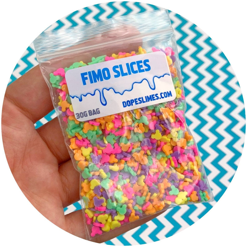 Mickey Mouse Sprinkles - Fimo Slices - Dope Slimes LLC - Dope Slimes LLC