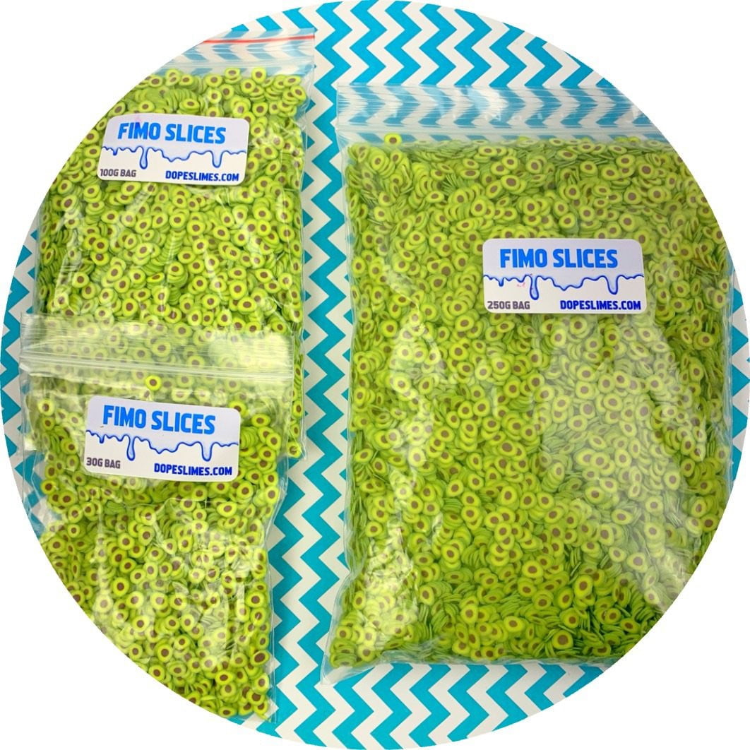 Avocado Fimo Slices - Fimo Slices - Dope Slimes LLC - Dope Slimes LLC