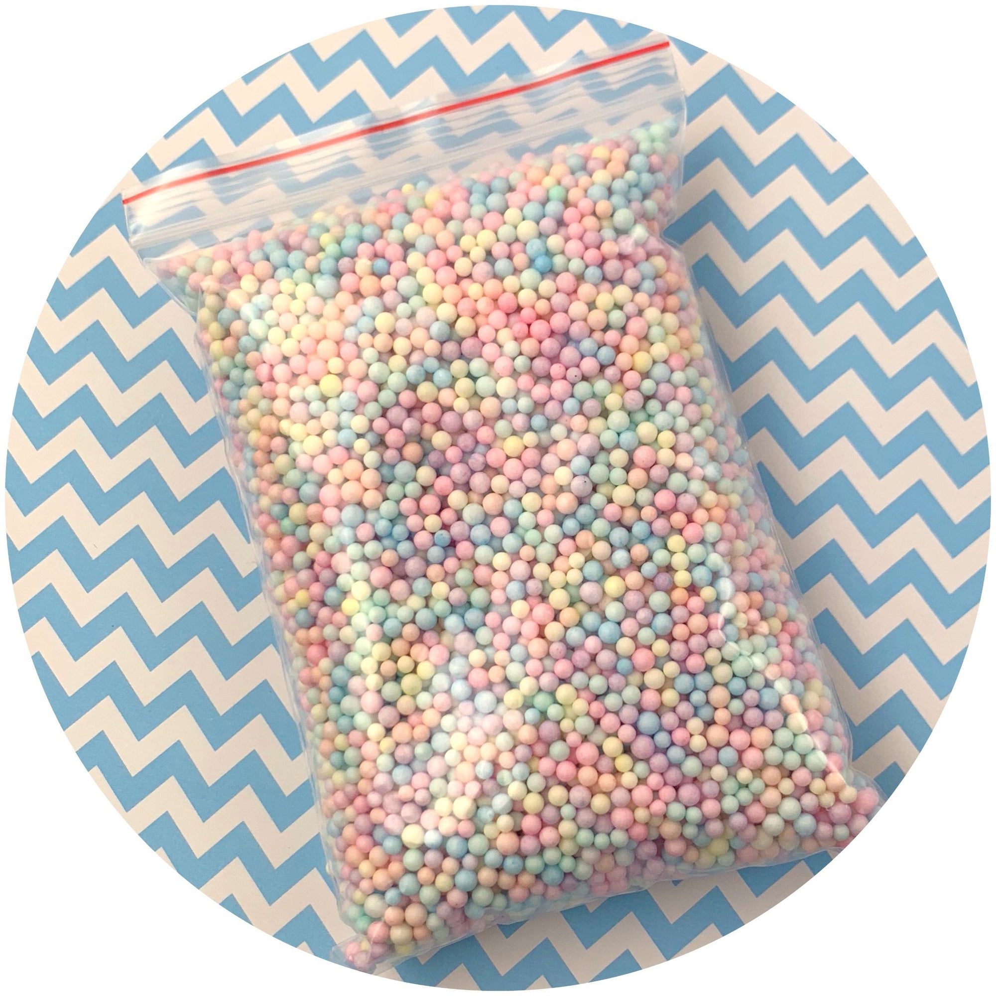 Multi-Pack Small Pastel Foam Beads - Buy Slime Supplies - DopeSlimes