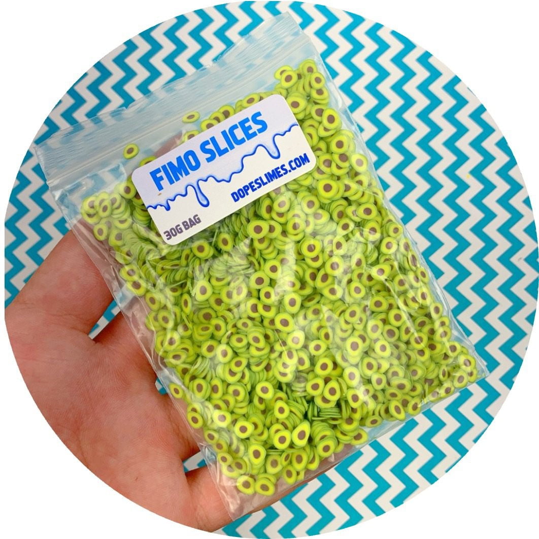 Avocado Fimo Slices - Fimo Slices - Dope Slimes LLC - Dope Slimes LLC