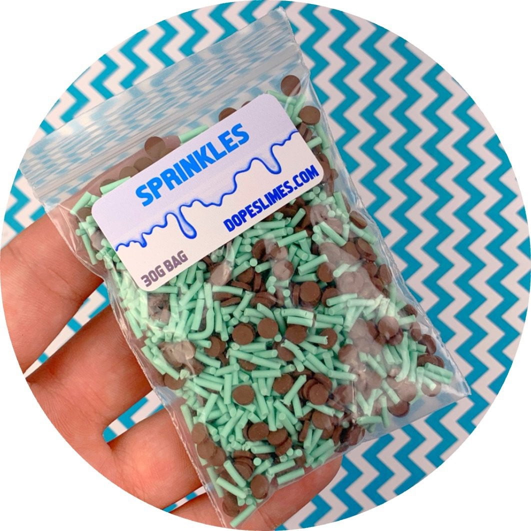 Mint Chip Sprinkle Mix - Fimo Slices - Dope Slimes LLC - Dope Slimes LLC
