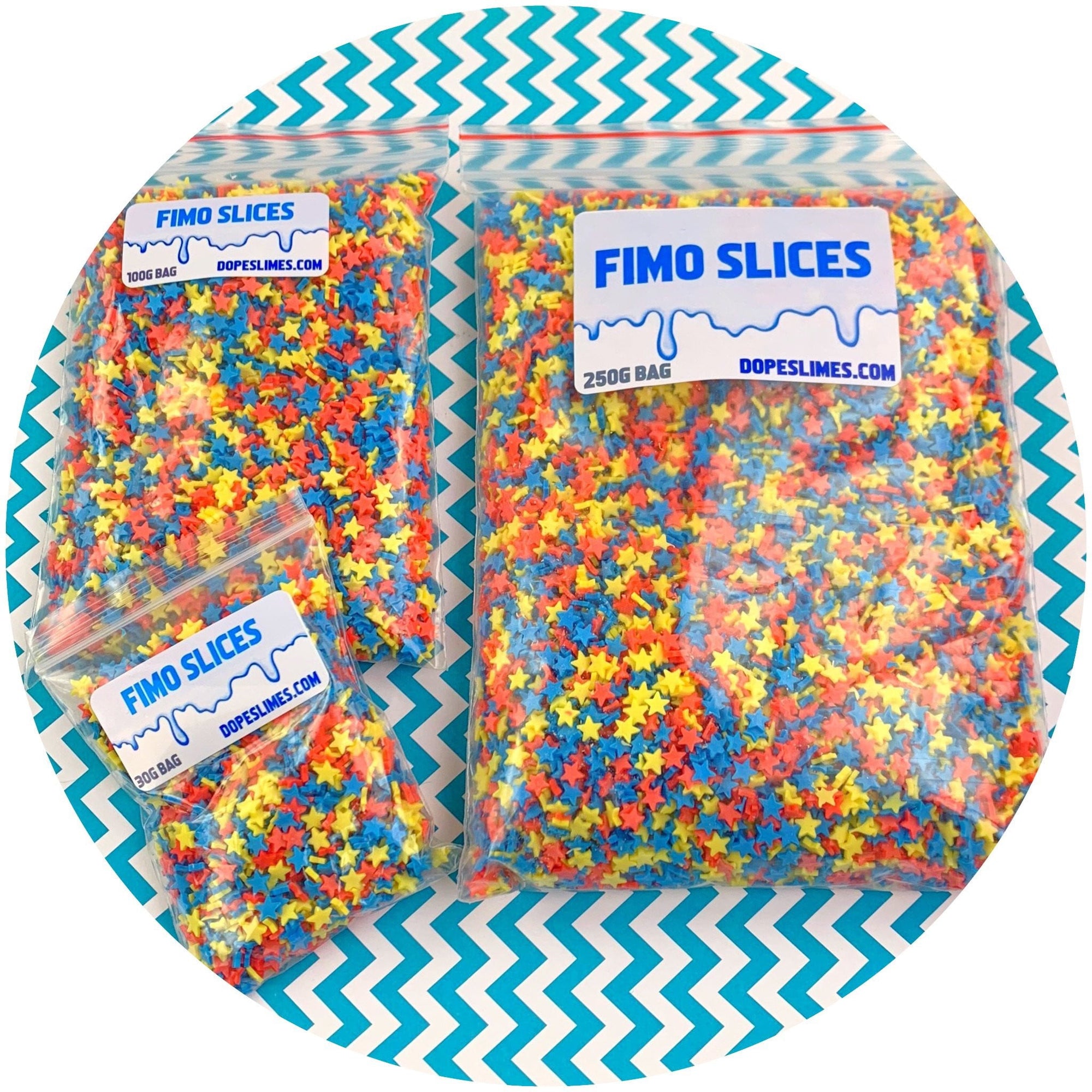 Star Sprinkles V2 - Fimo Slices - Dope Slimes LLC - Dope Slimes LLC