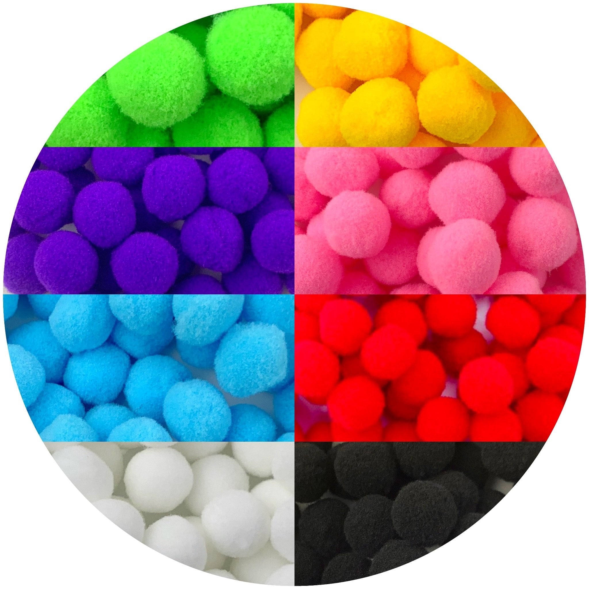 Single Colored Pom Poms - Fimo Slices - Dope Slimes LLC - Dope Slimes LLC
