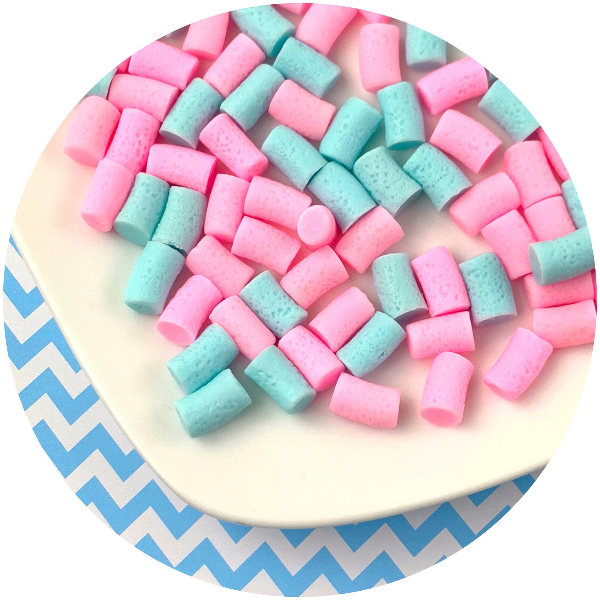Cotton Candy Mini Marshmallows - Fimo Slices - Dope Slimes LLC - Dope Slimes LLC