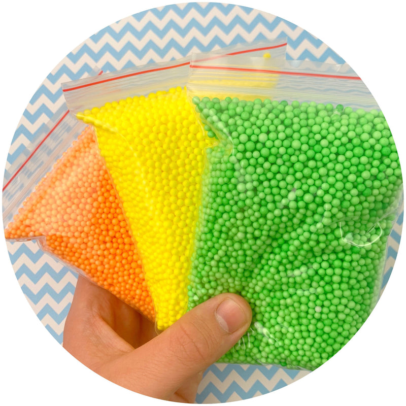 Multi-Pack Small Bright Foam Beads - Buy Slime Supplies - DopeSlimes