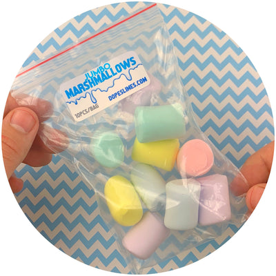 Jumbo Pastel Marshmallows - Fimo Slices - Dope Slimes LLC - Dope Slimes LLC