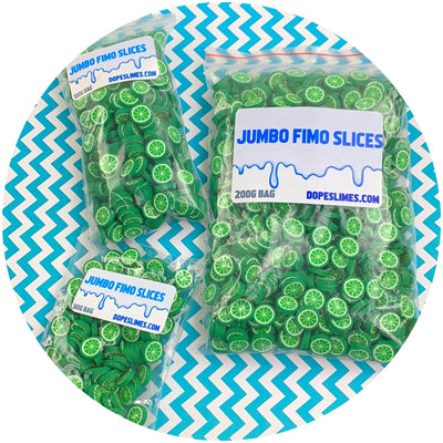 Jumbo Lime Fimo Slices - Fimo Slices - Dope Slimes LLC - Dope Slimes LLC