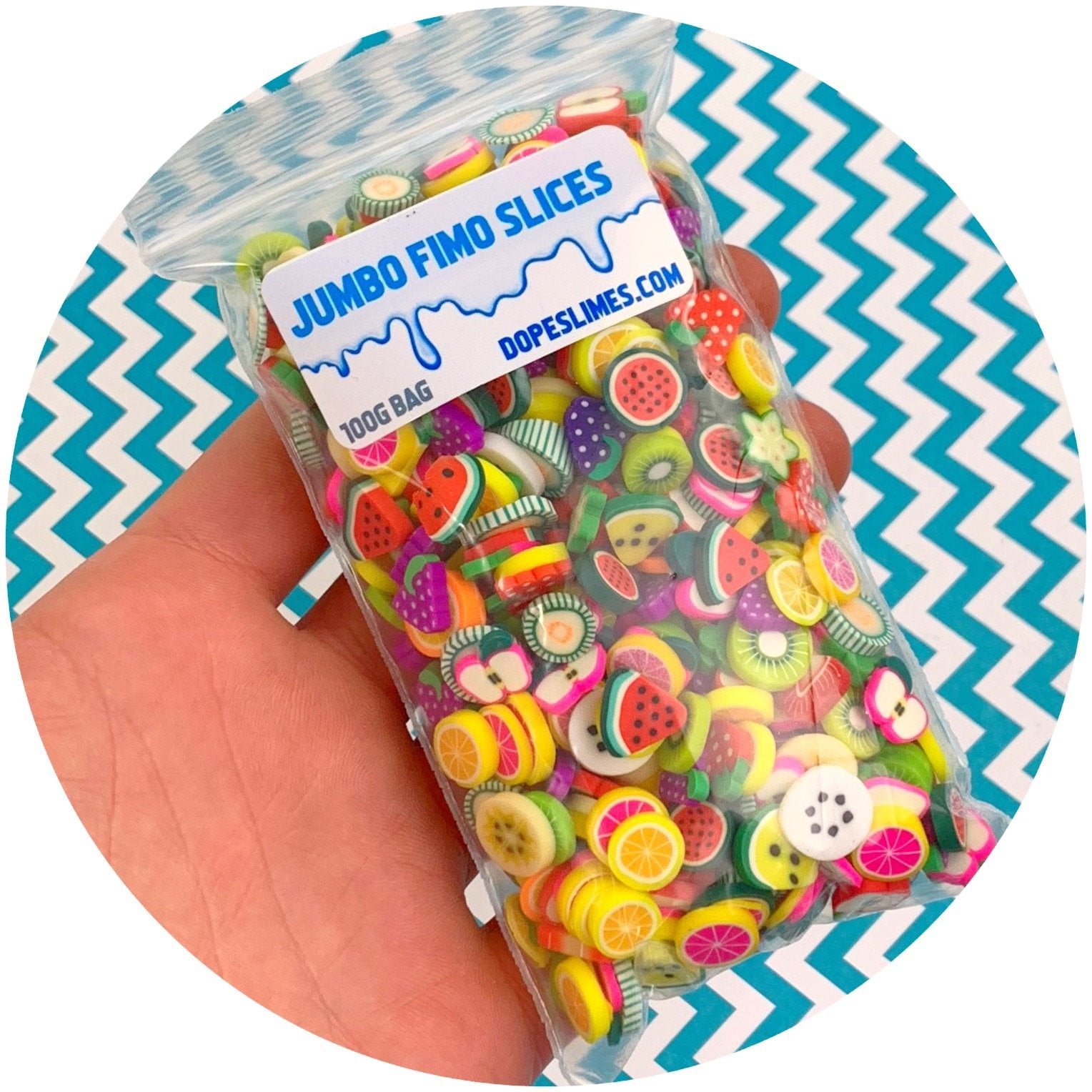 Jumbo Mixed Fruit Fimo Slices - Fimo Slices - Dope Slimes LLC - Dope Slimes LLC