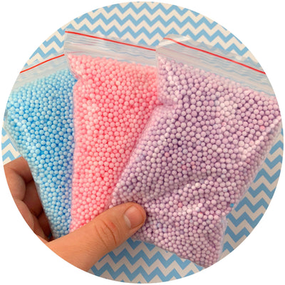 Multi-Pack Small Pastel Foam Beads - Buy Slime Supplies - DopeSlimes