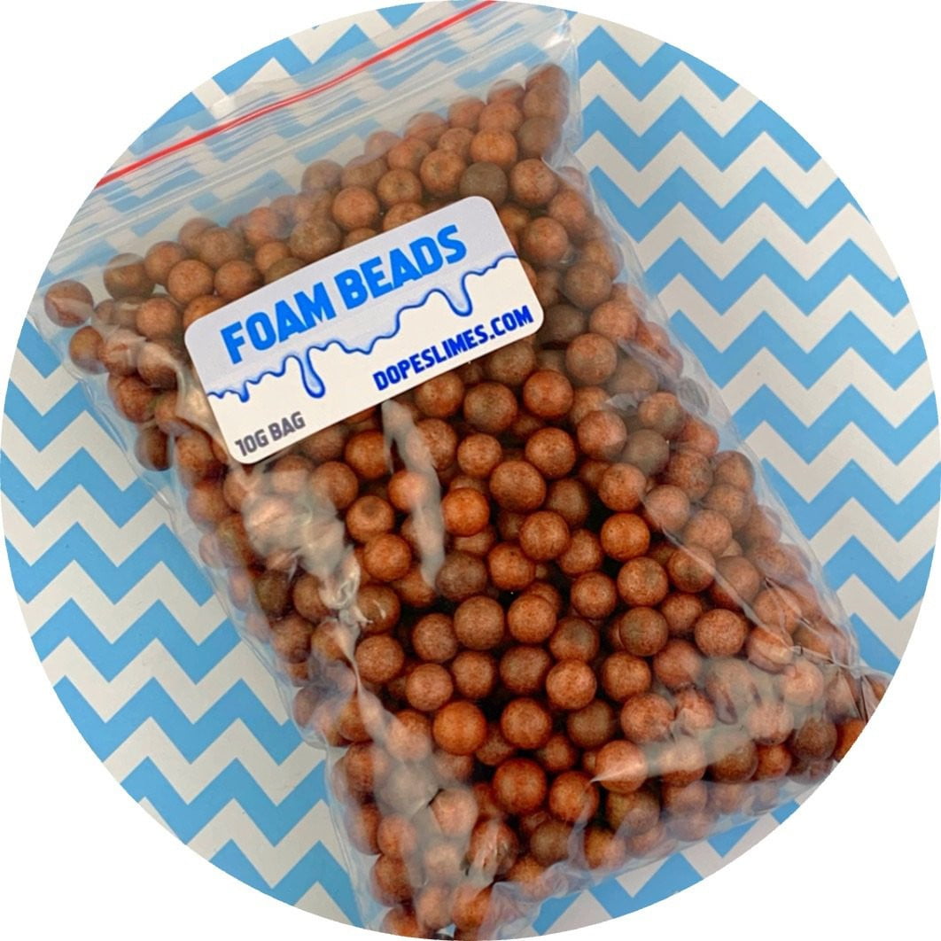 Large Brown Foam Beads - Buy Slime Supplies - Dope Slimes