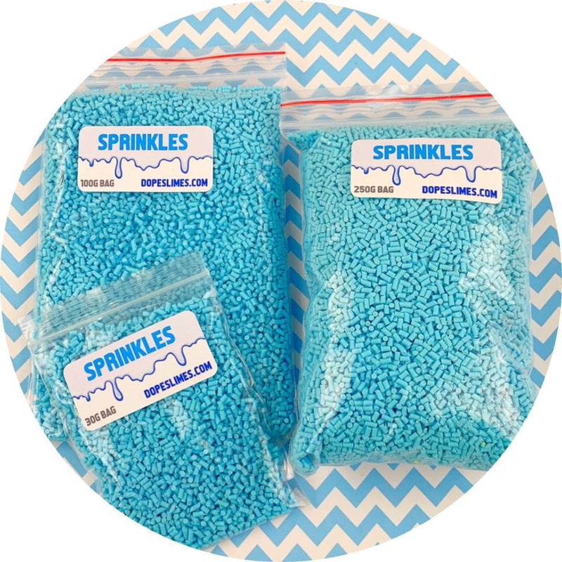 Pastel Blue Sprinkles - Fimo Slices - Dope Slimes LLC - Dope Slimes LLC