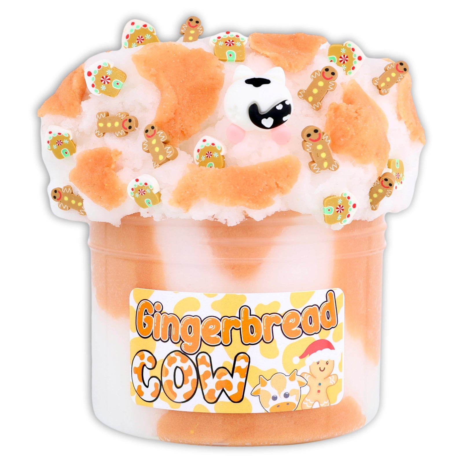 Gingerbread Cow Cloud Slime - Shop Christmas Slimes - Dope Slime