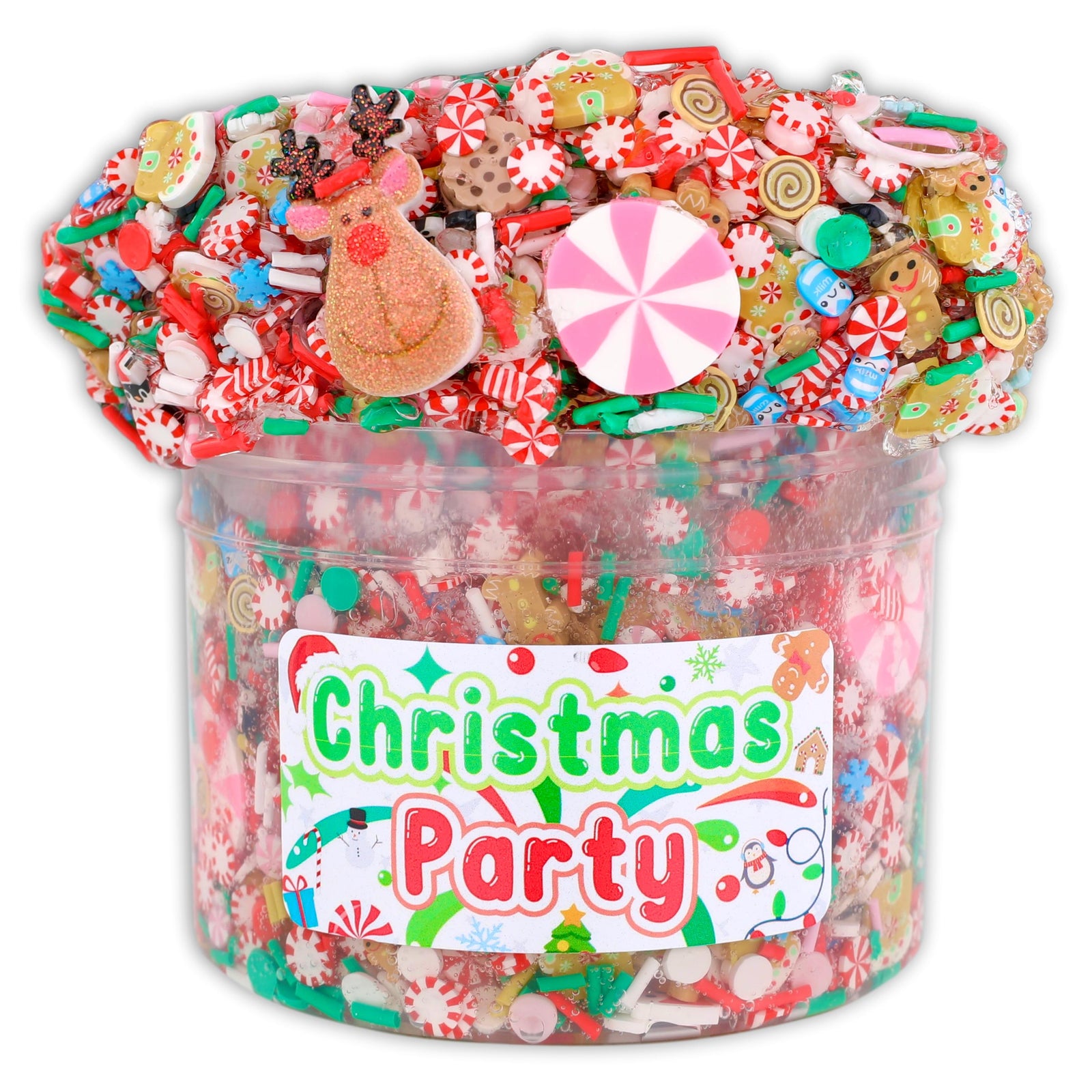 Christmas Party Clear Slime - Shop Christmas Slimes - Dope Slime