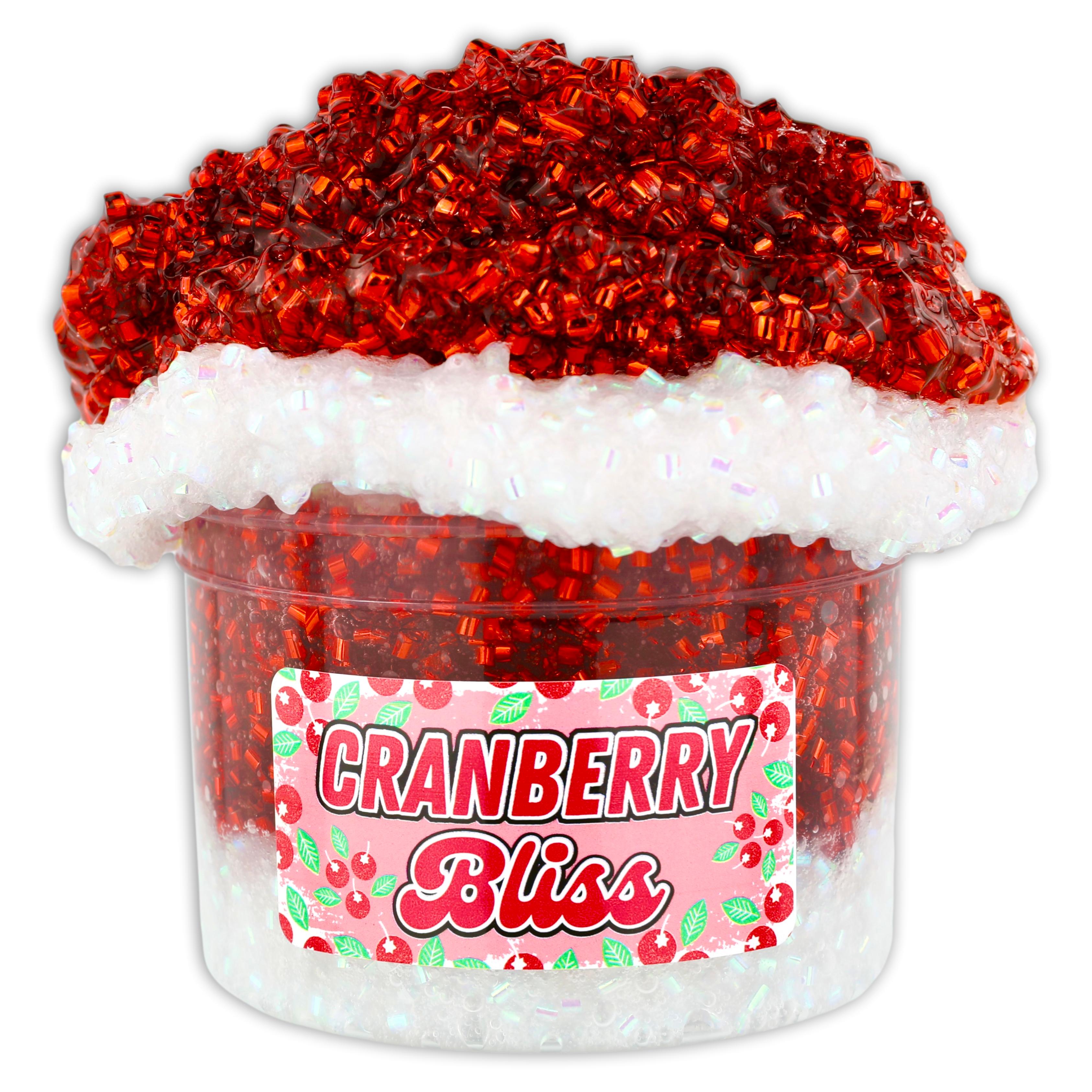 Get blissfully lost in a world of cranberries with our Cranberry Bliss bingsu bead slime! With its super crunchy texture and white and red layers that mix together, it's the perfect sensory experience. Plus, the sweet cranberry scent will transport you to a cranberry paradise. A must-try for any slime lover!