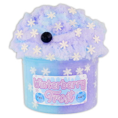 Experience a winter wonderland with Winterberry Frost! This gorgeous icee slime combines pastel blue and purple colors, snowflake fimos, and a charming blueberry on top. The scent of frosted berries will transport you to a dreamy world. Get ready to play with this dreamy slime!