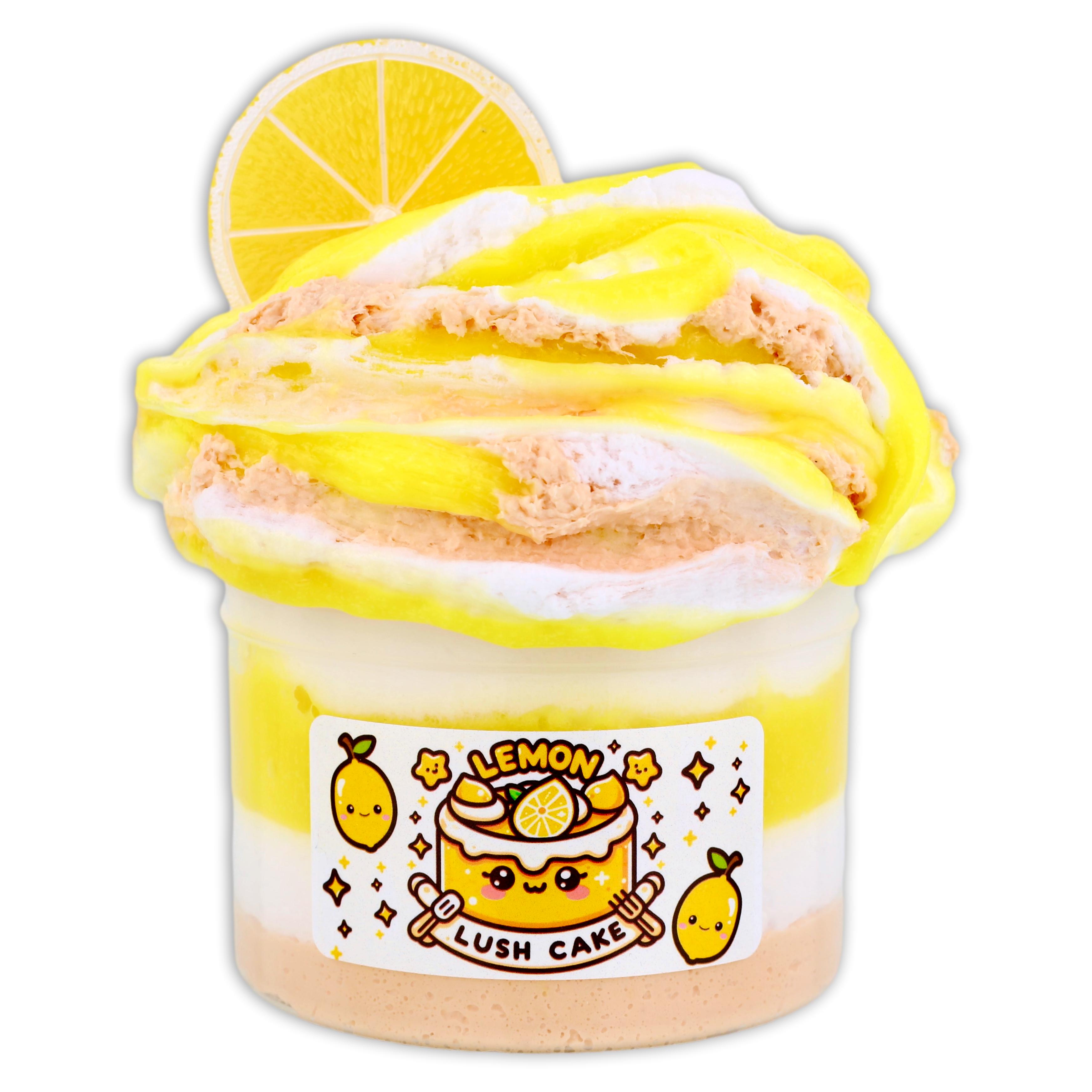 Lemon Lush Cake Four Layered Unique Slime - Shop Slime - Dope Slimes