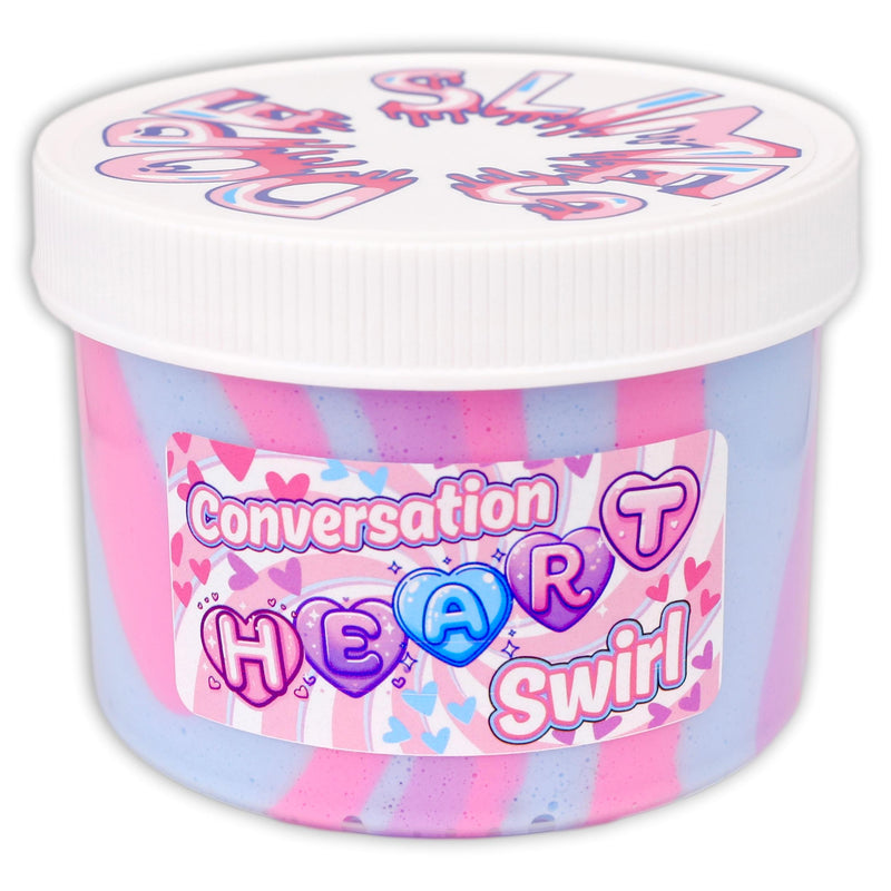 Conversation Heart Swirl Valentines Slime - Shop Slime - Dope Slimes