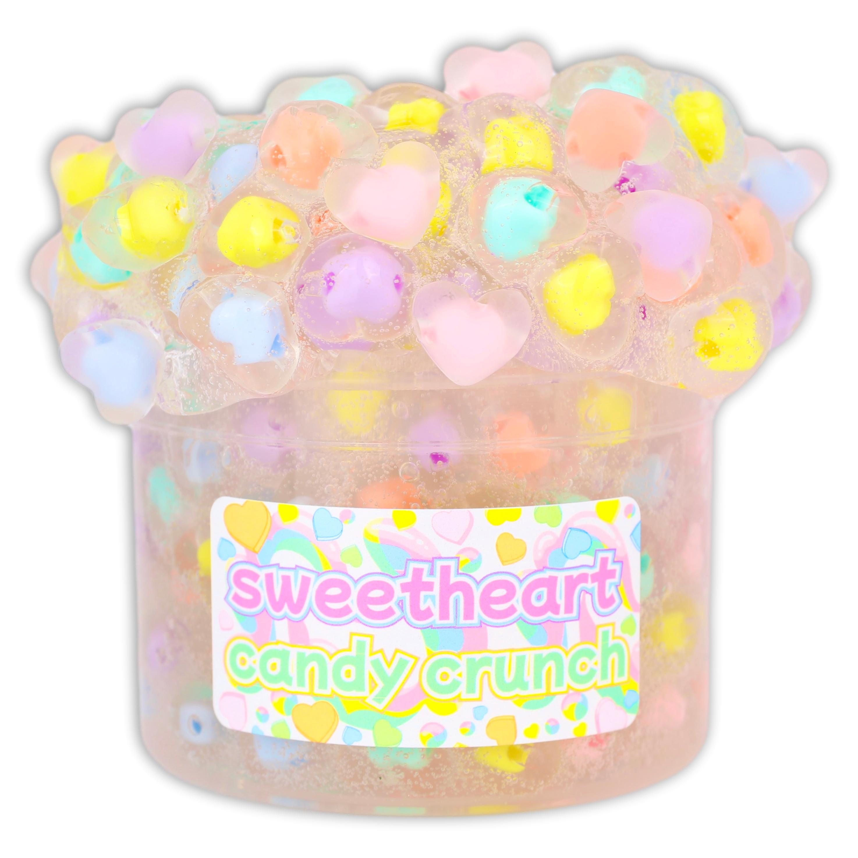 Sweetheart Candy Crunch Clear Frog-Spawn Slime -Shop Valentines Slime 