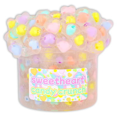 Sweetheart Candy Crunch Clear Frog-Spawn Slime -Shop Valentines Slime