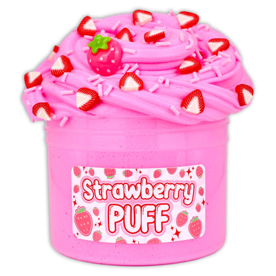 Strawberry Puff Butter Textured Slime - Shop Slime - Dope Slimes