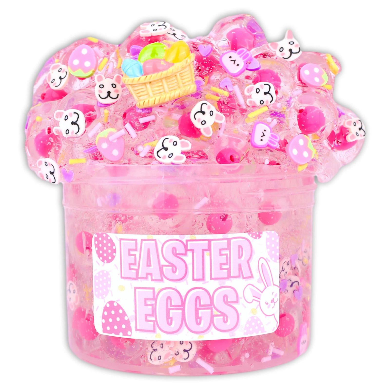 Easter Eggs Beaded Clear Slime - Shop Easter Slime - Dope Slimes
