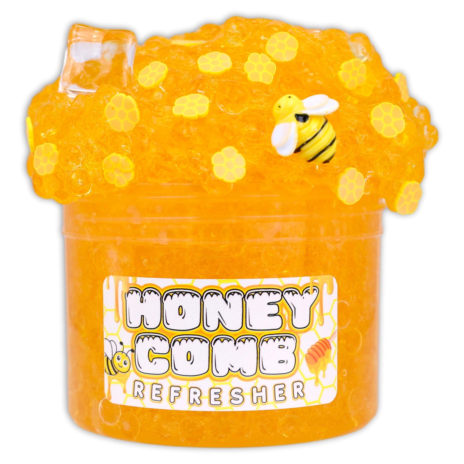 Honey Comb Refresher Clear Beaded Slime - Shop Slime - Dope Slimes
