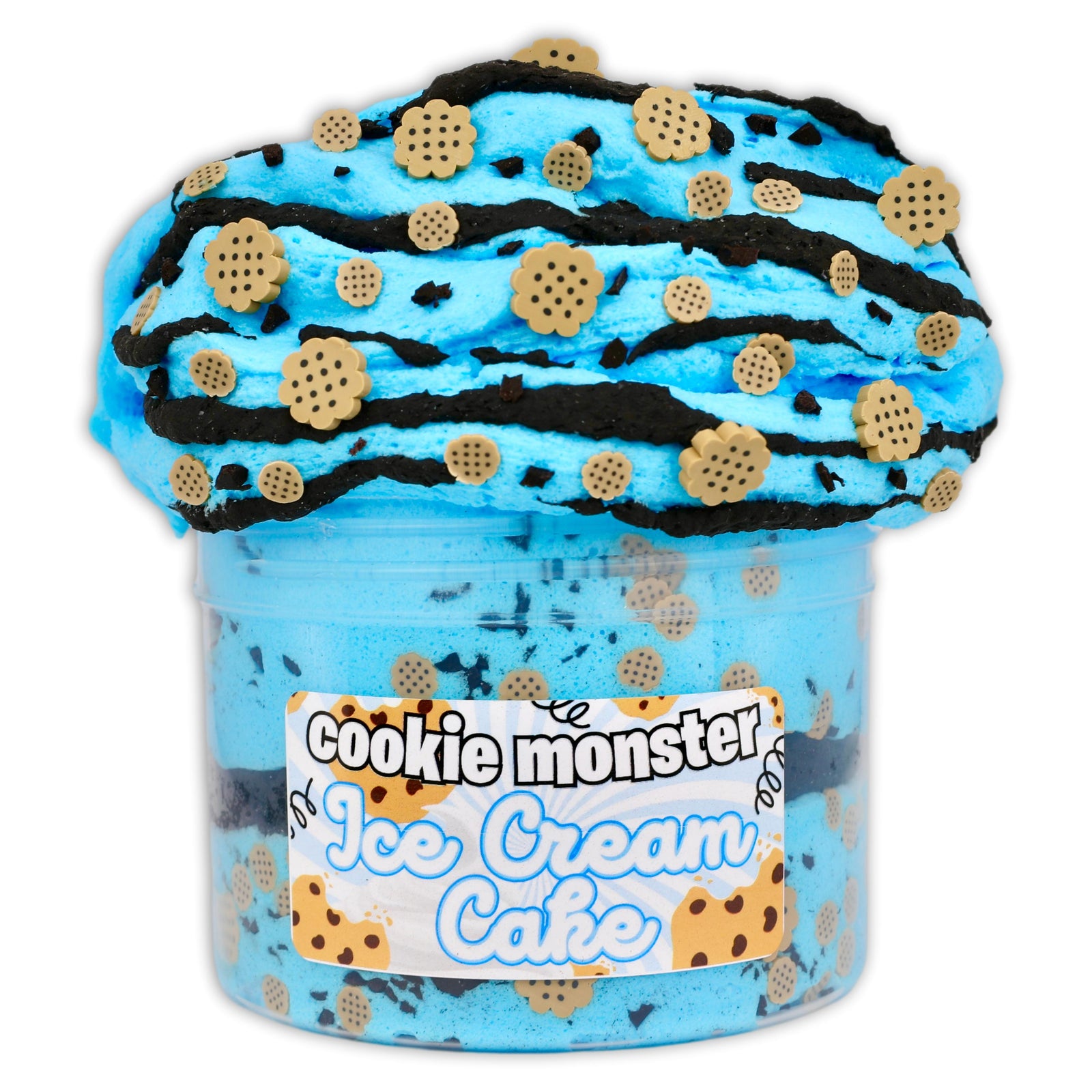 Cookie Monster Ice-Cream Cake Slime - Shop Slime - Dope Slimes