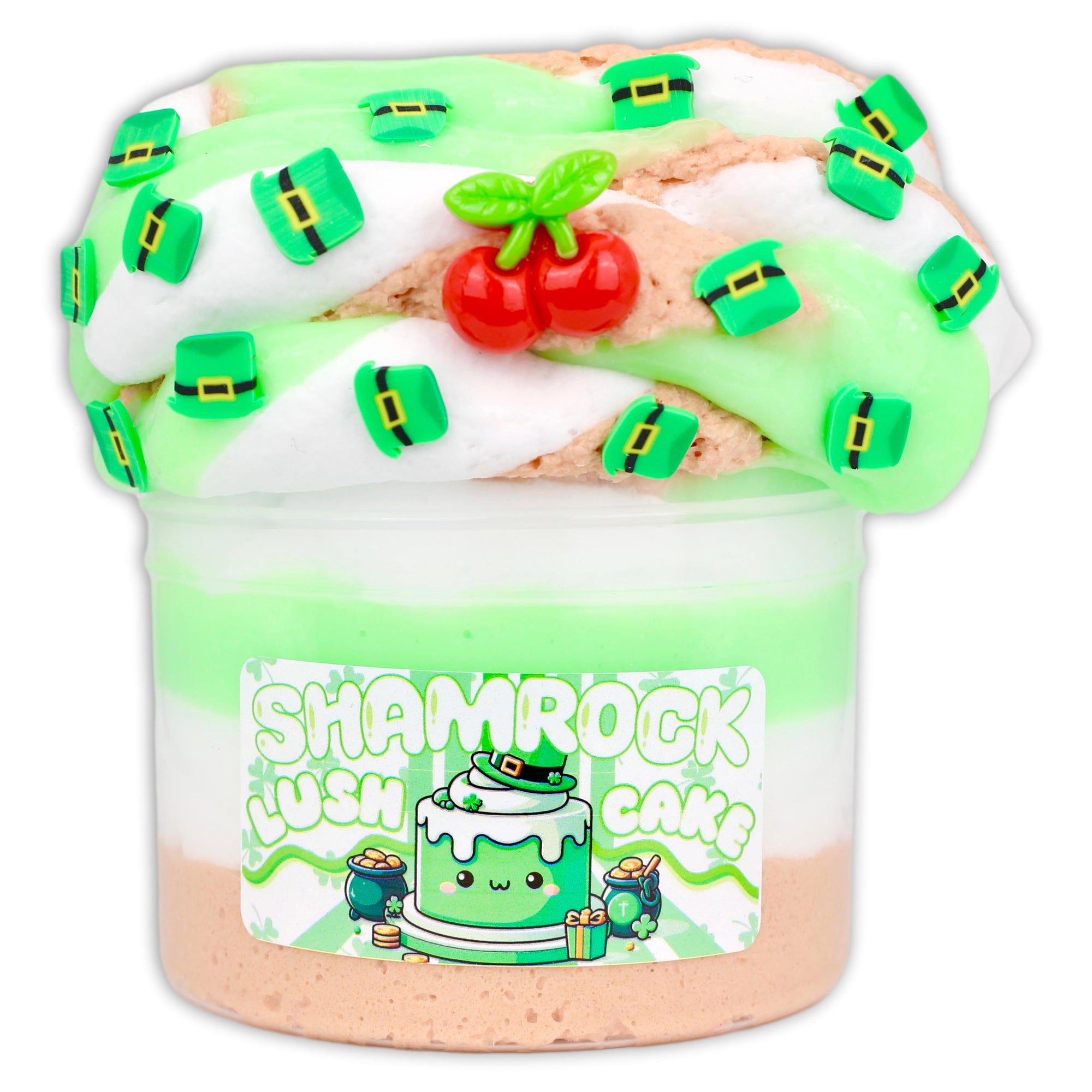 Shamrock Lush Cake Slime - Shop St Patrick's Slime - Dope Slimes