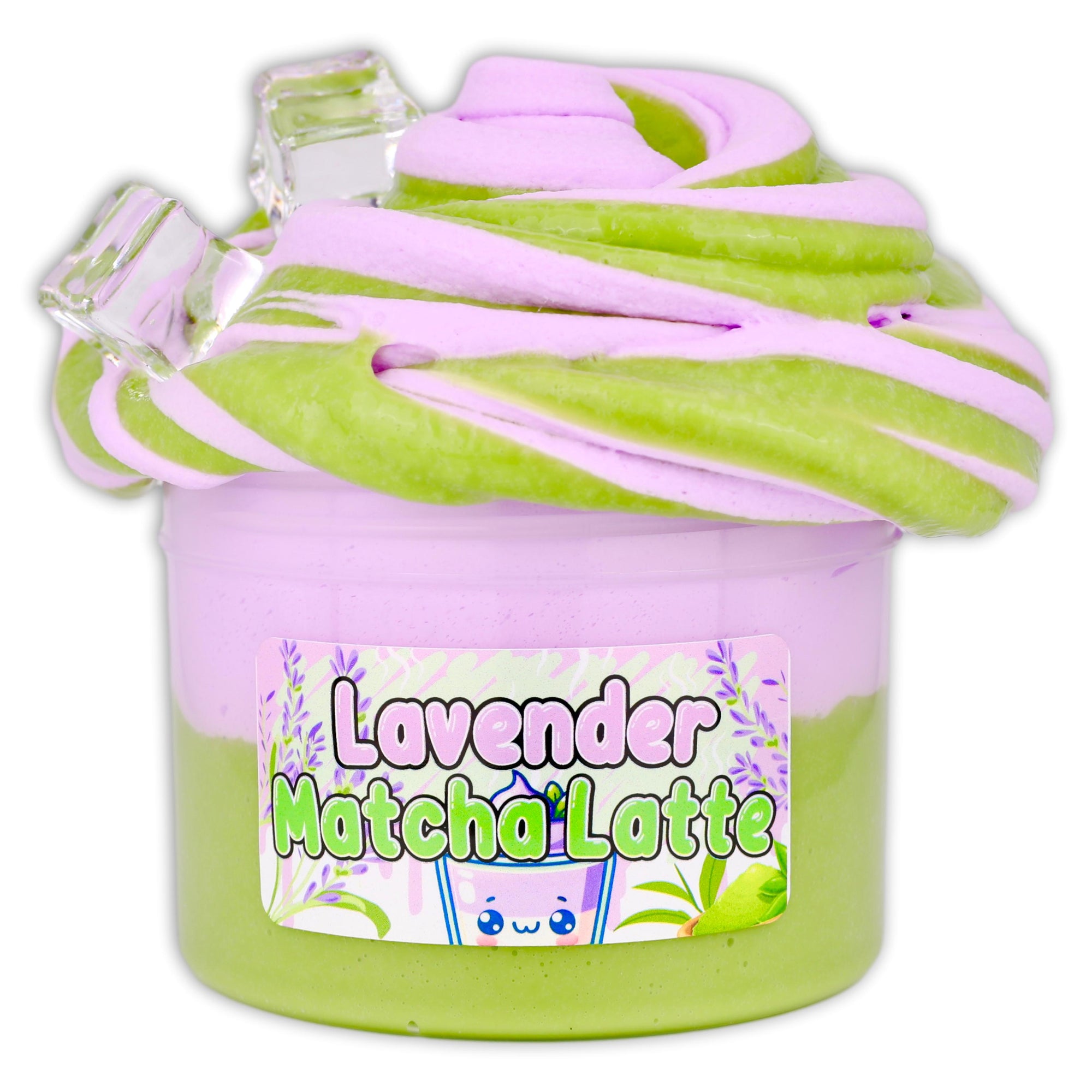 Lavender Matcha Latte Clear Butter Butter - Shop Slime - Dope Slimes