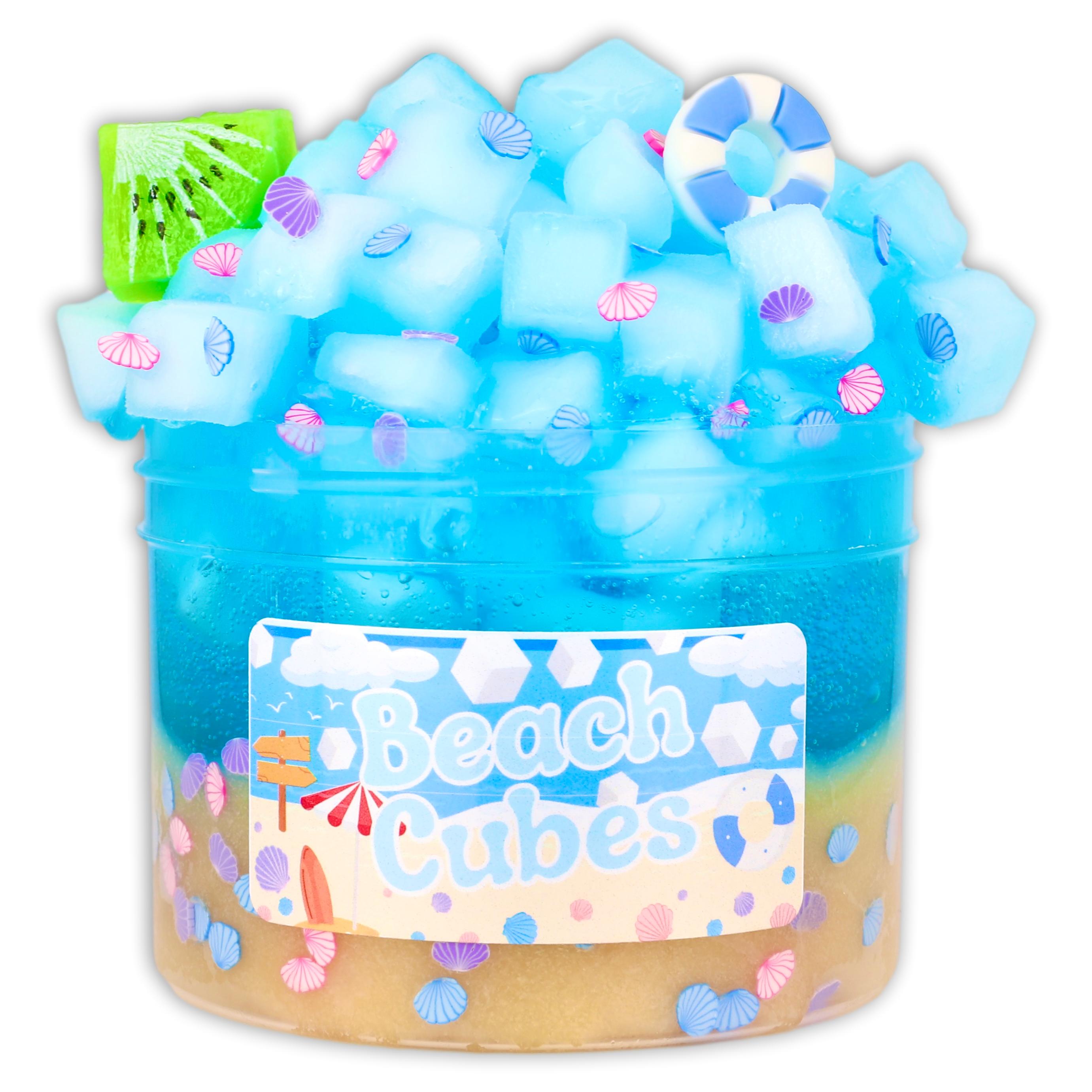 Beach Cubes Clear Jelly Cube Hybrid Slime - Shop Slime - Dope Slimes