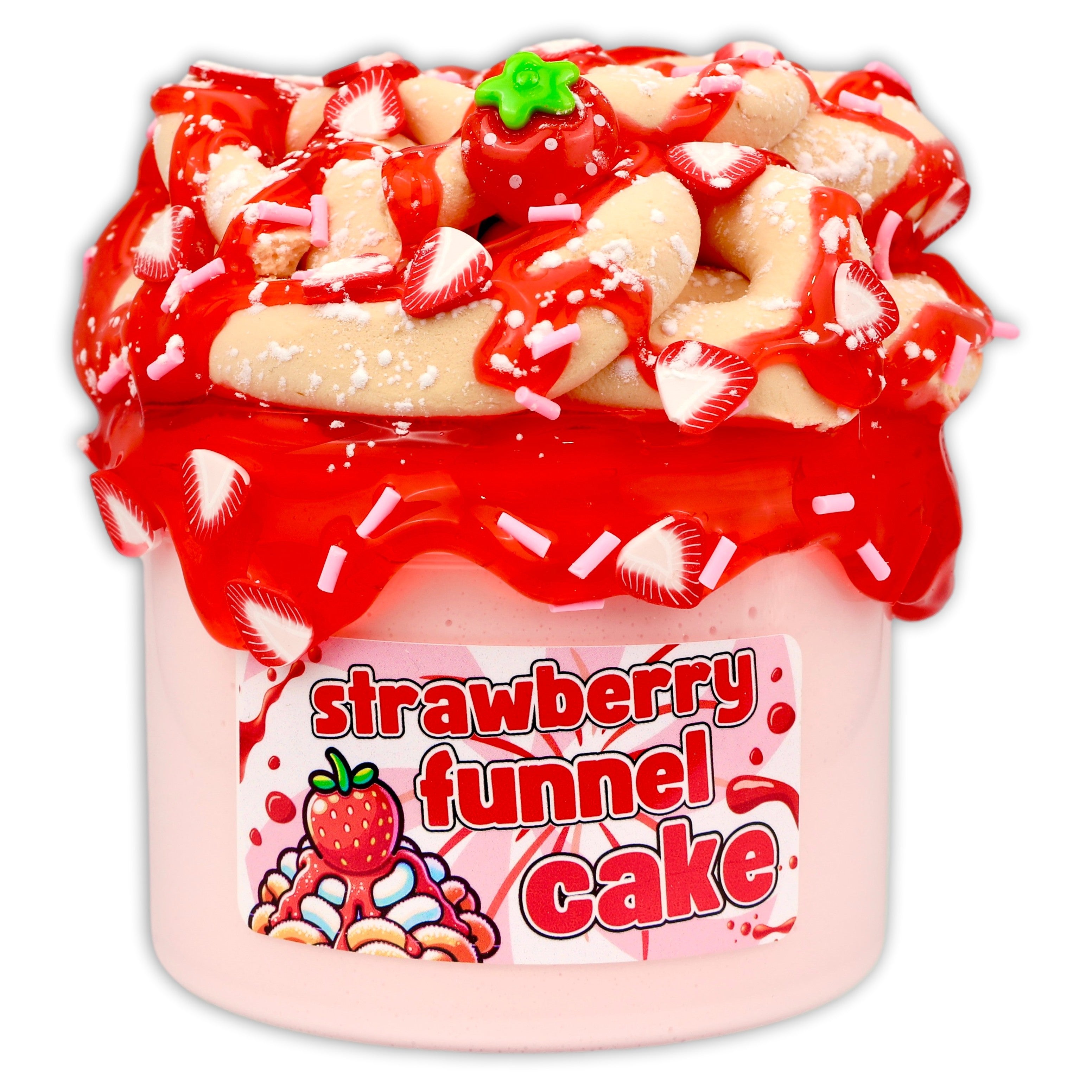 Strawberry Funnel Cake DIY kit Slime - Shop Slime - Dope Slimes
