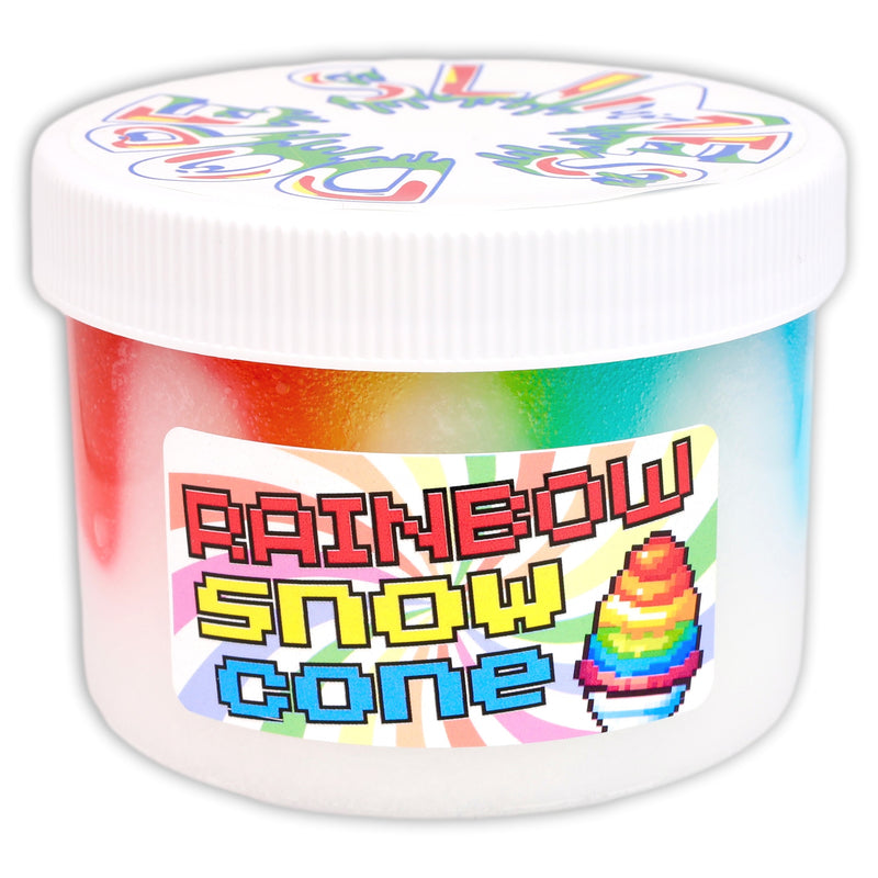 Rainbow Snow Cone Slime - Shop Slime - Dope Slimes