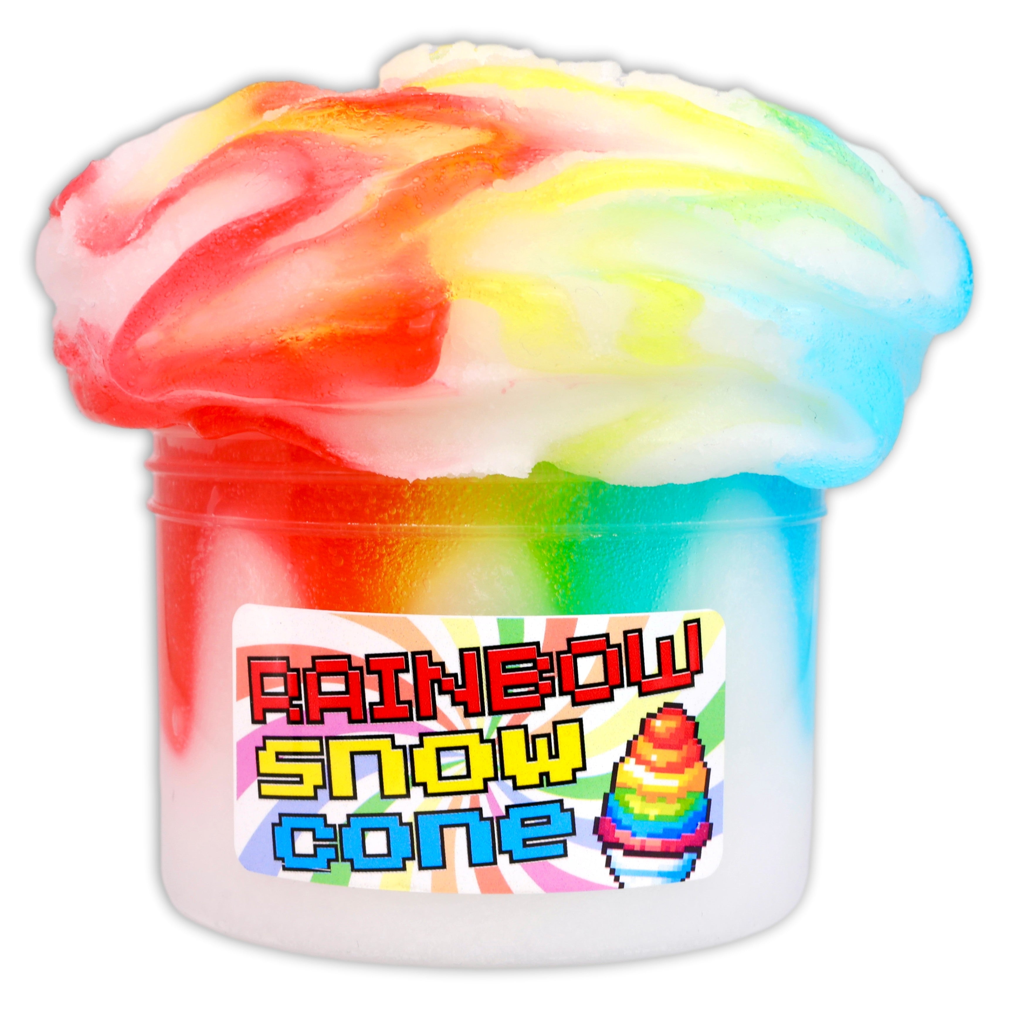 Rainbow Snow Cone Slime - Shop Slime - Dope Slimes