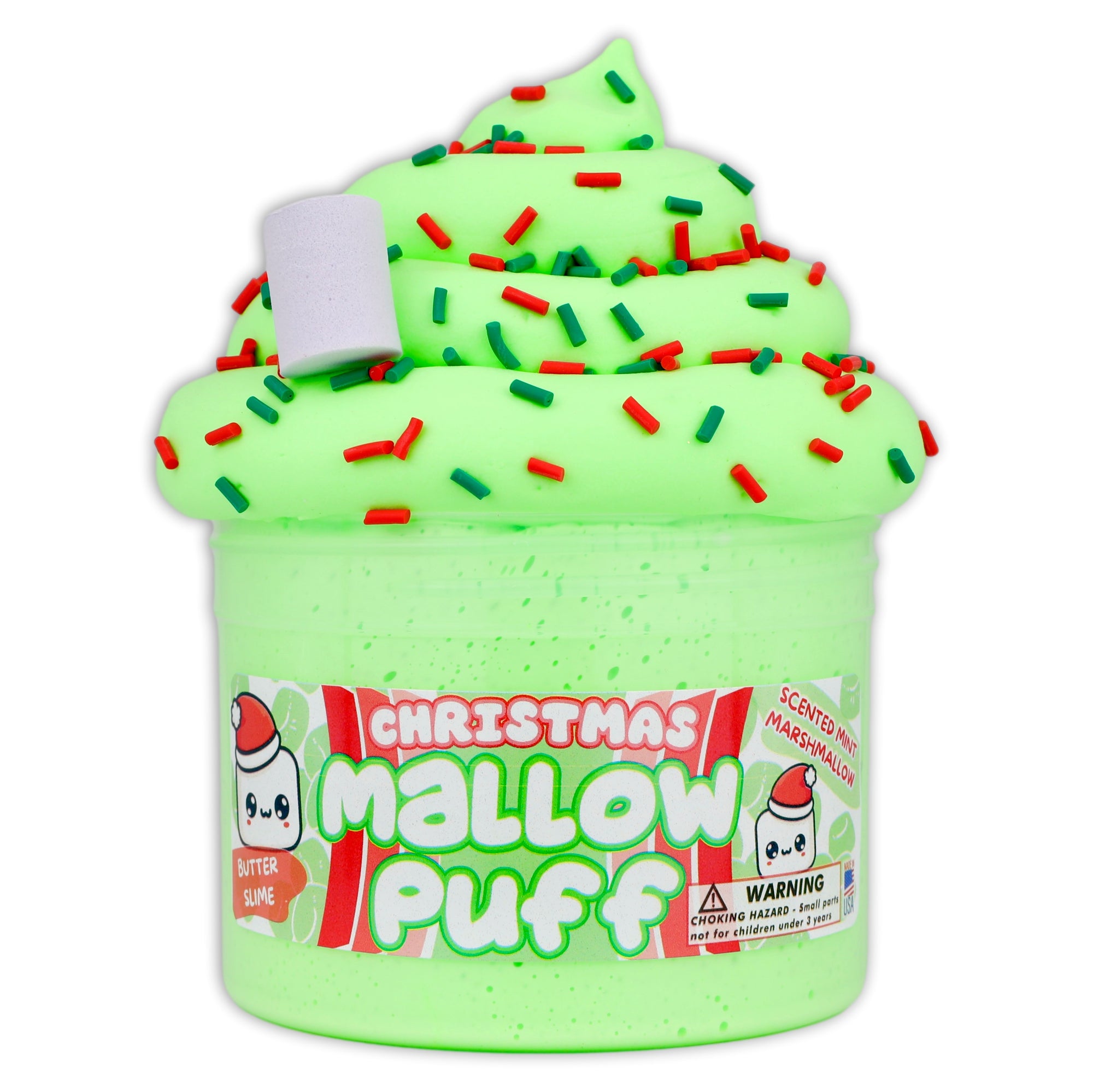 Christmas Mallow Puff Butter Slime - Shop Christmas Slimes - DopeSlime