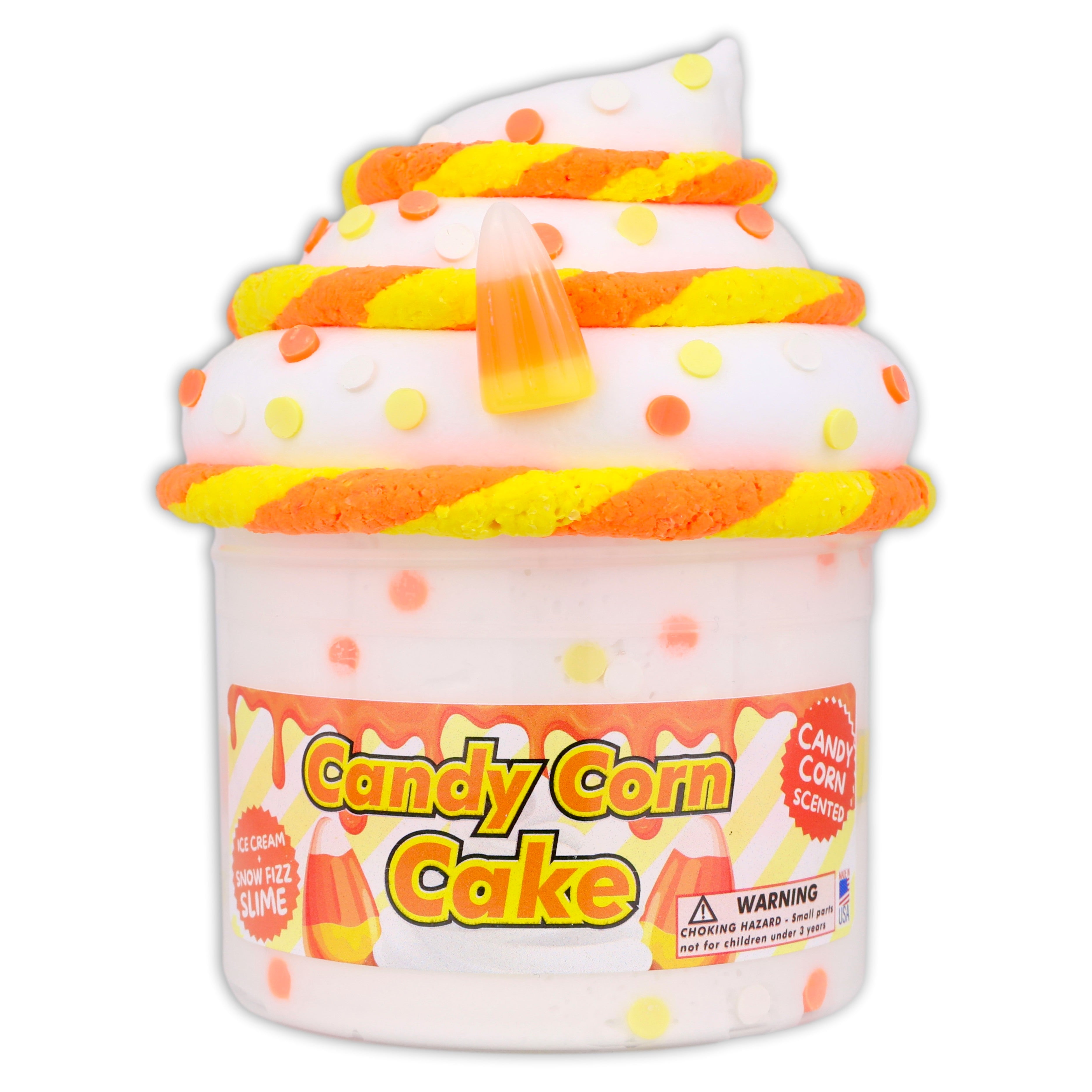 Candy Corn Cake Hybrid Slime - Shop Halloween Slime - Dope Slimes