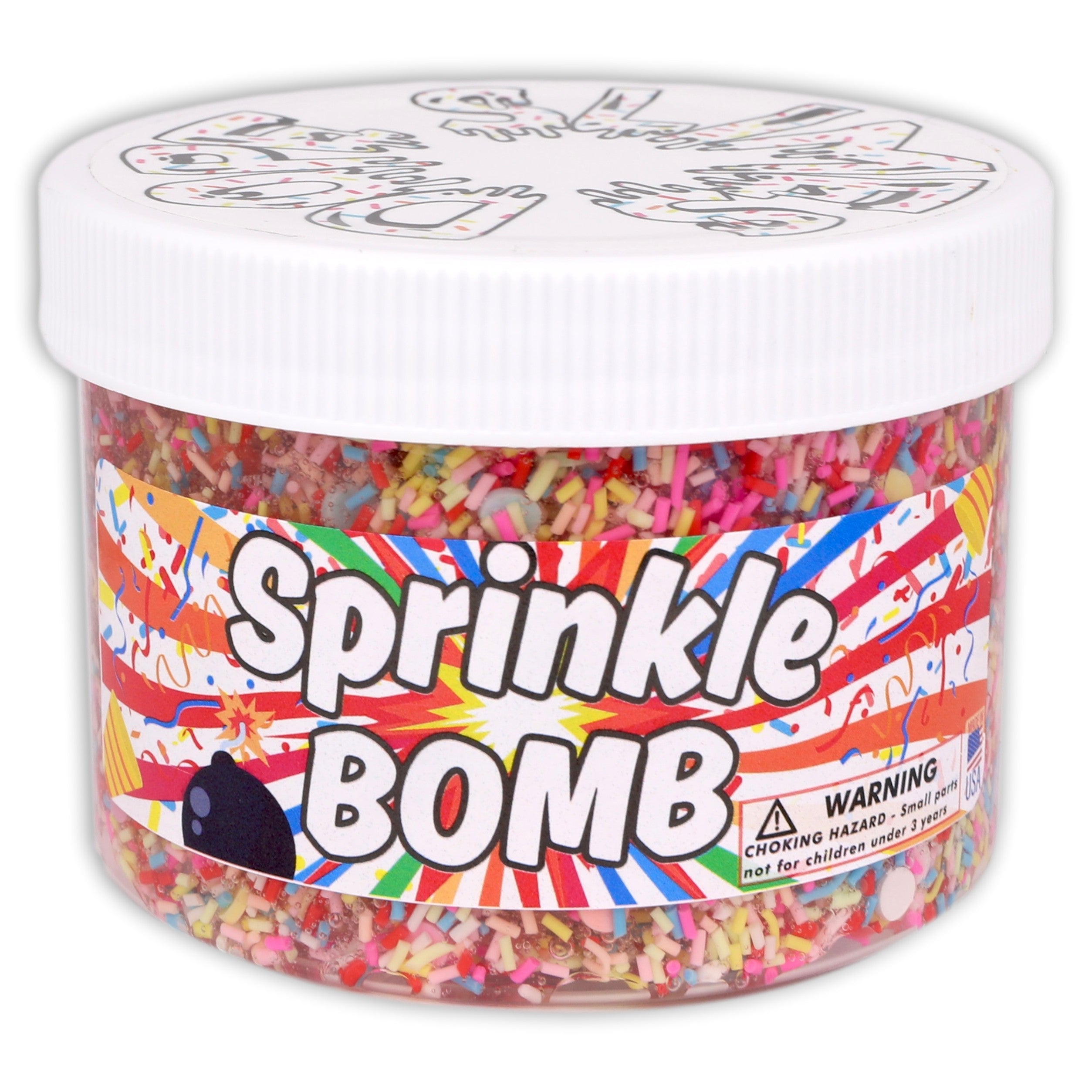 Sprinkle Bomb Clear Slime - Shop Slime - Dope Slimes