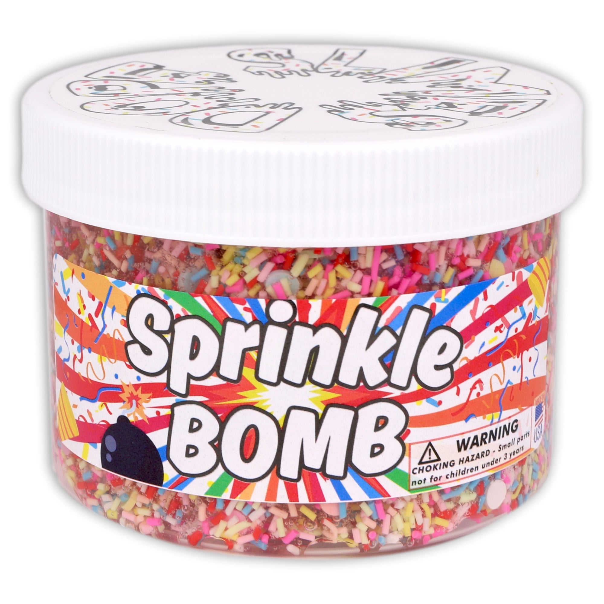 Sprinkle Bomb Clear Slime - Shop Slime - Dope Slimes