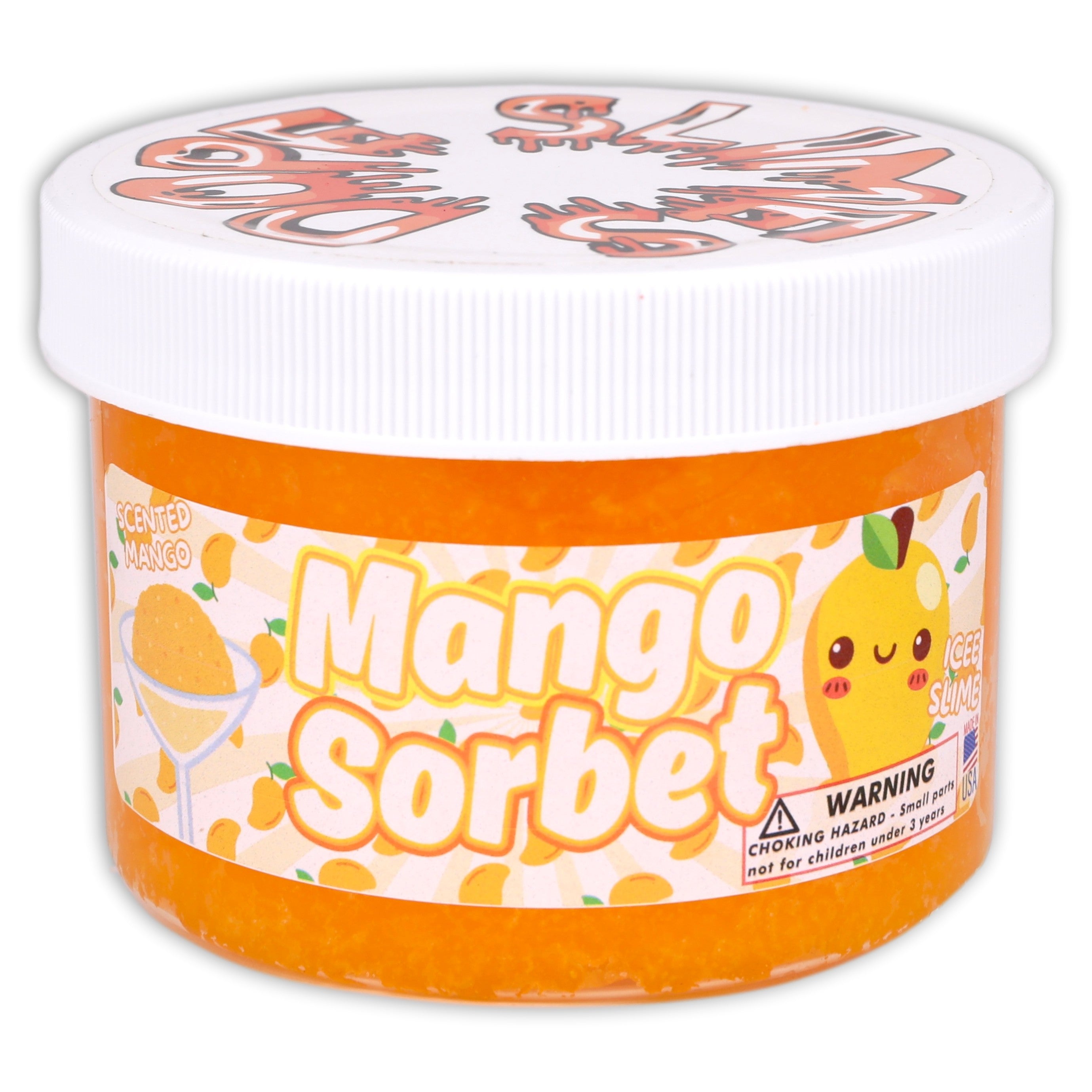 Mango Sorbet Icee Textured Slime - Shop Slime - Dope Slimes