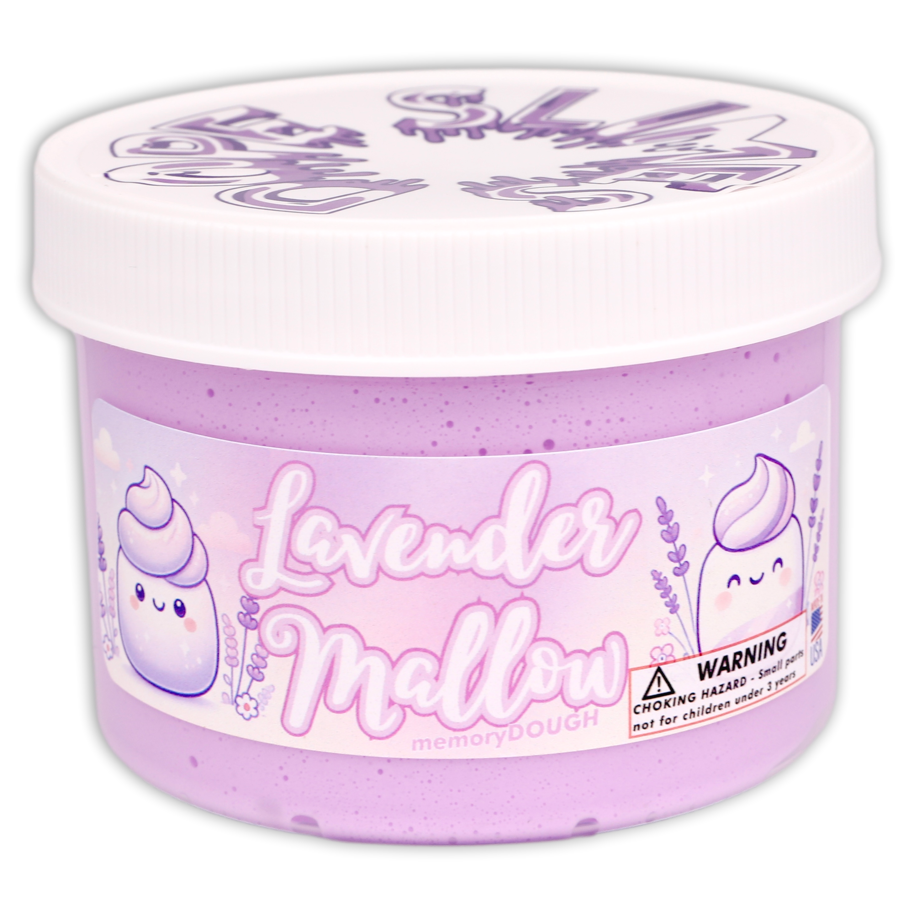 Lavender Mallow memoryDOUGH Textured Slime - Shop Slime - Dope Slimes