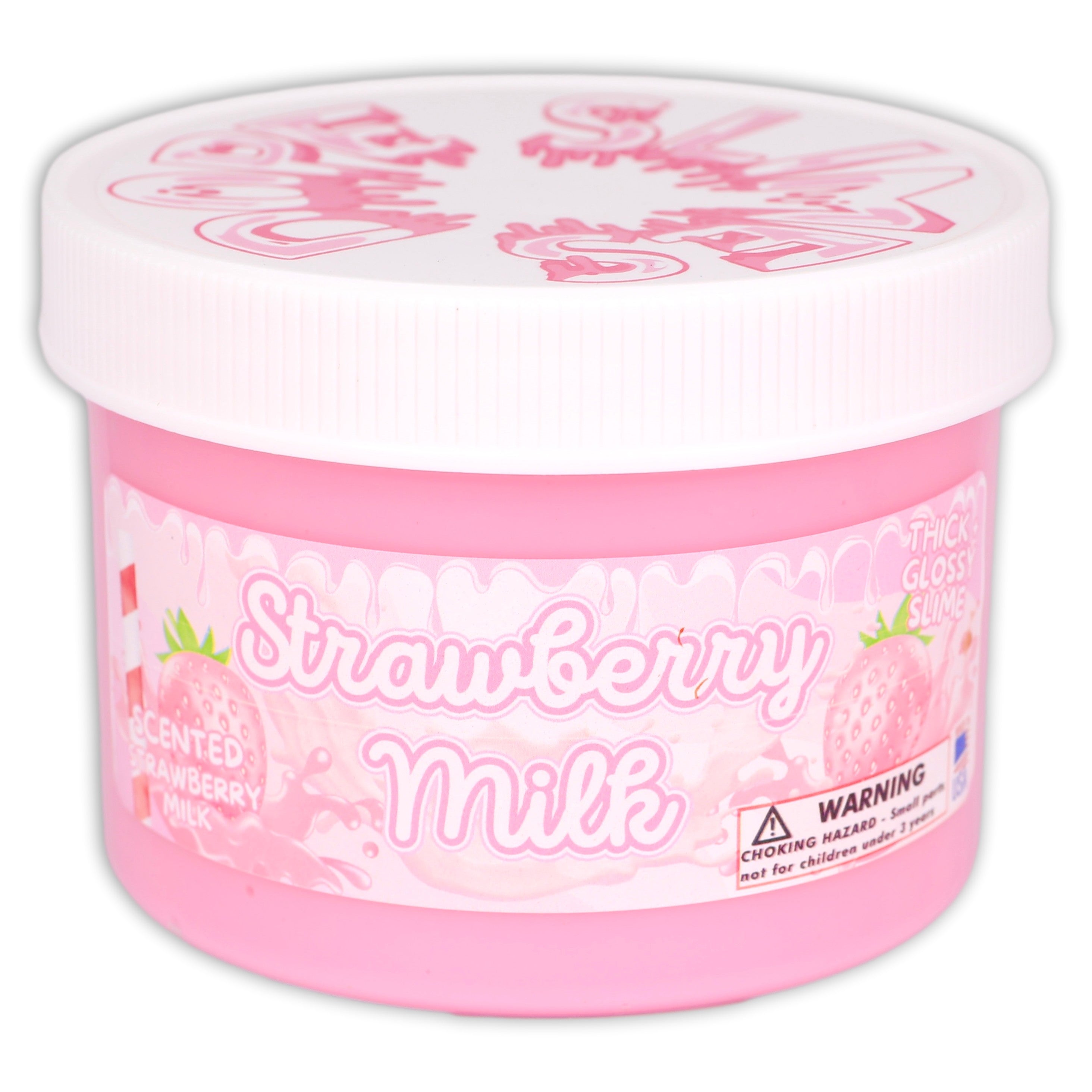 Strawberry Milk Thick & Glossy Slime - Shop Slime - Dope Slimes