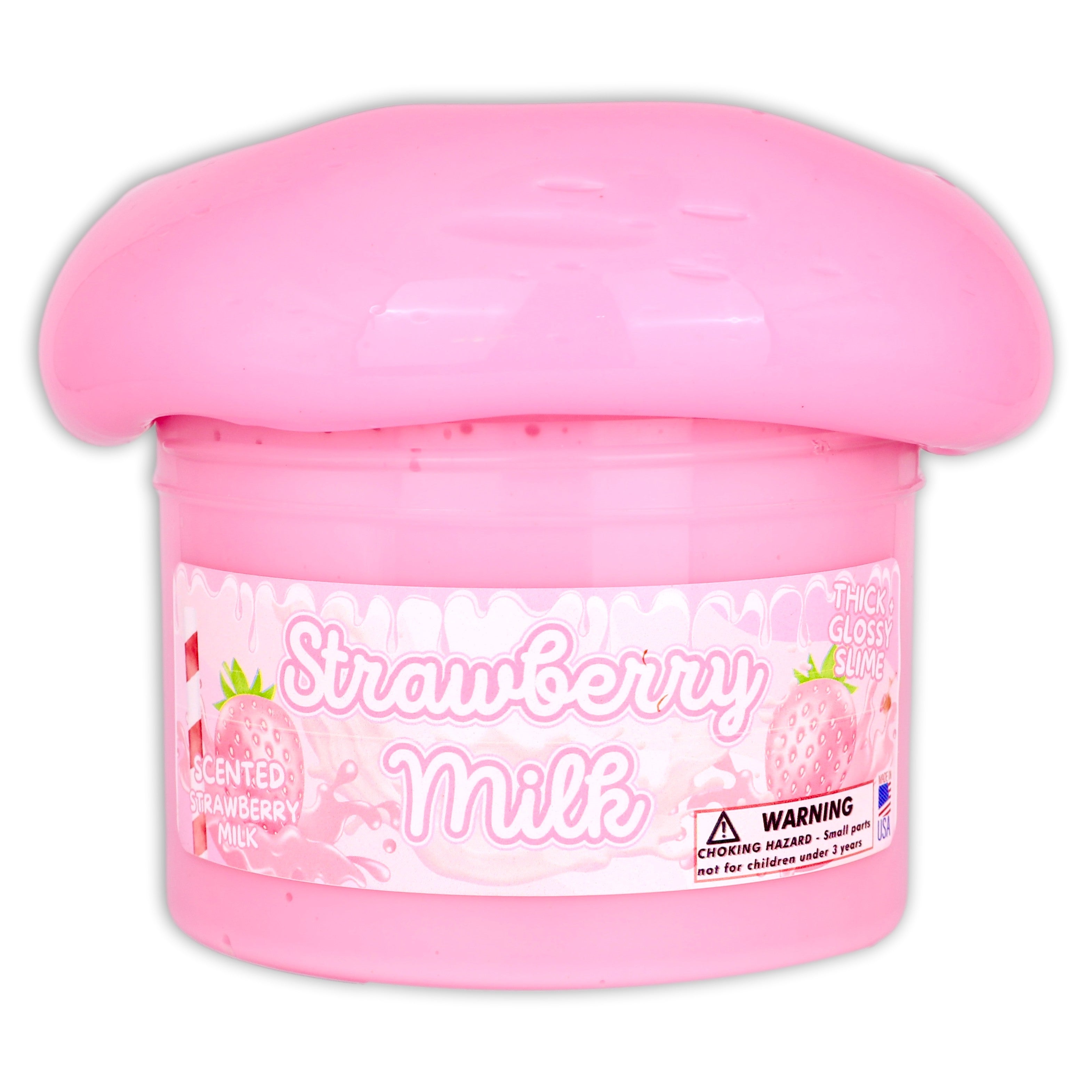 Strawberry Milk Thick & Glossy Slime - Shop Slime - Dope Slimes