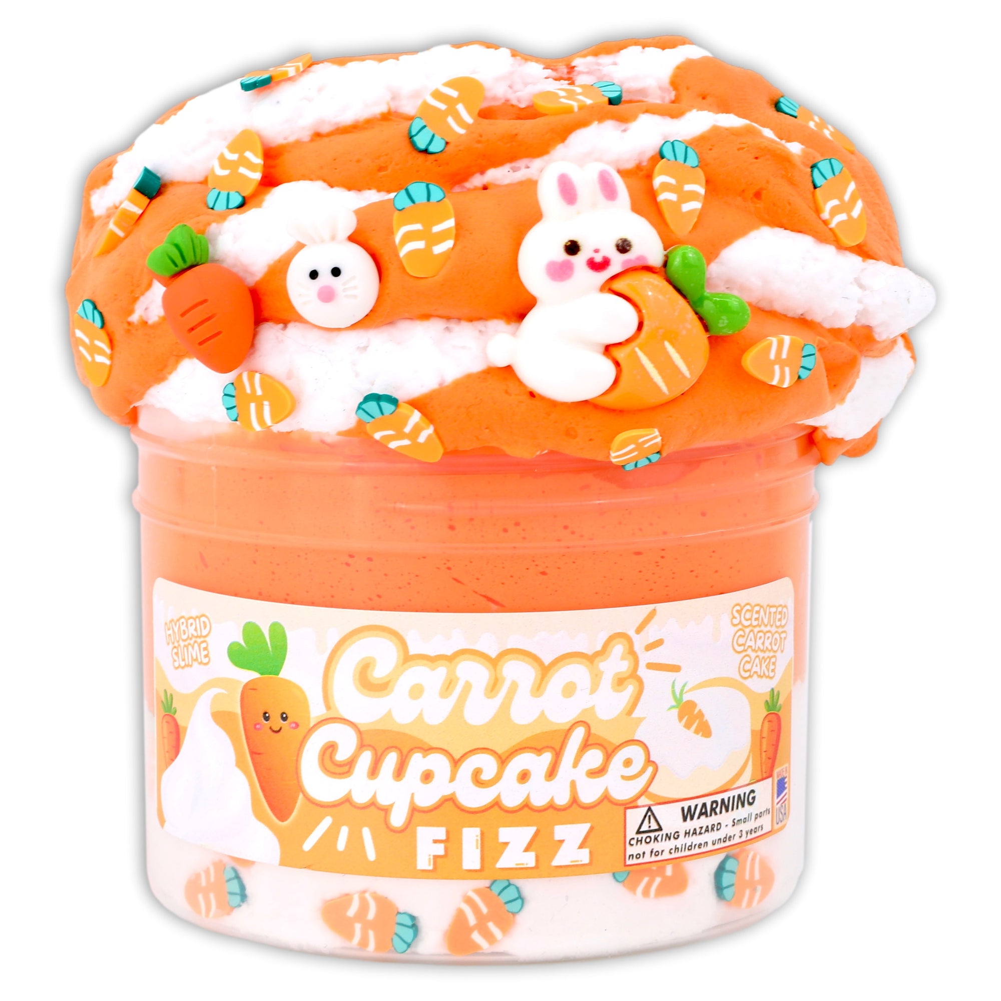 Carrot Cupcake Fizz Easter Slime - Shop Easter Slime - DopeSlimes
