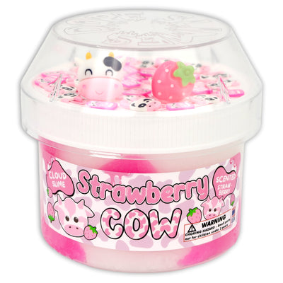 Strawberry Cow Cloud Slime - Shop Slime - Dope Slimes