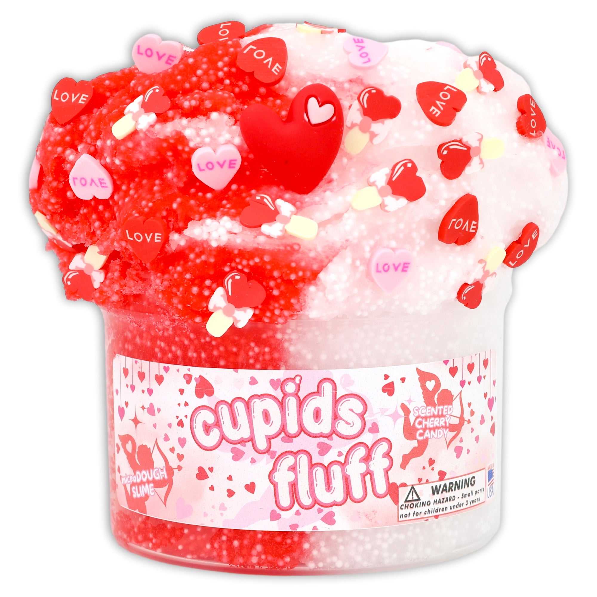 Cupids Fluff microDOUGH® Valentines Slime - Shop Slime - Dope Slimes