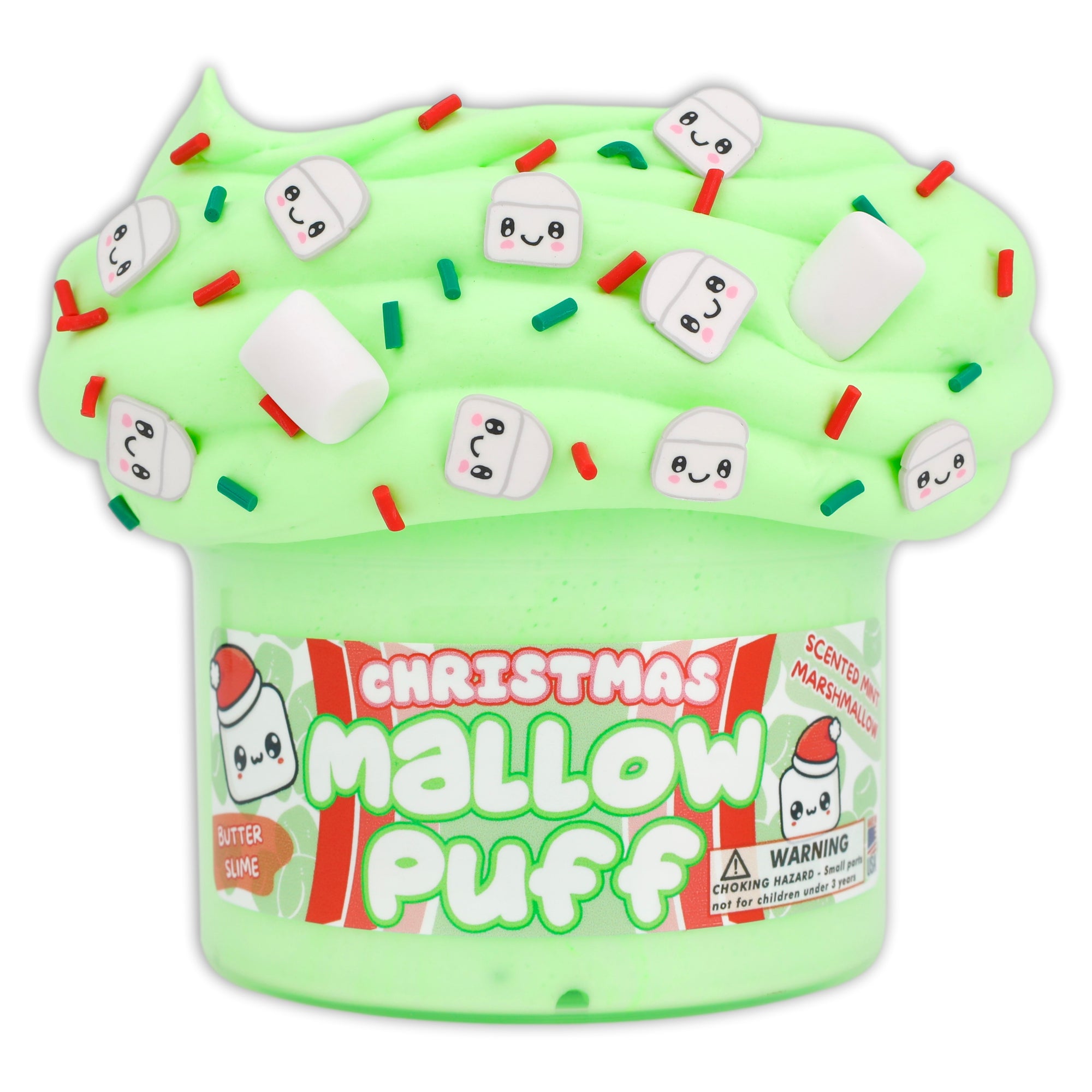 Christmas Mallow Puff Butter Slime - Shop Christmas Slimes - DopeSlime