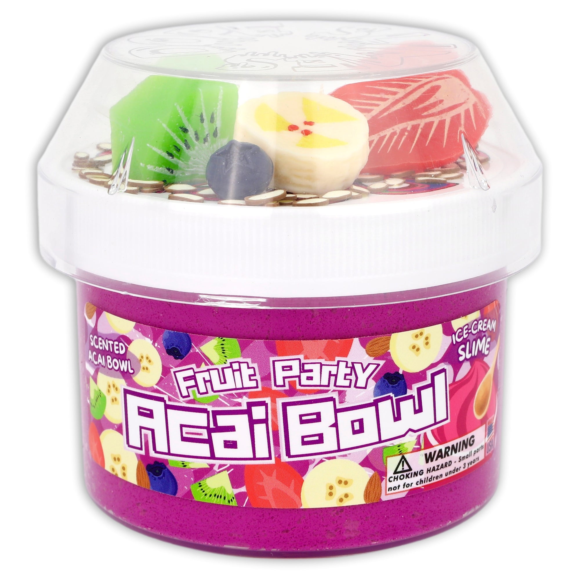Acai Bowl Fruit Party Slime Scented - Buy Slime - Dope Slimes Shop
