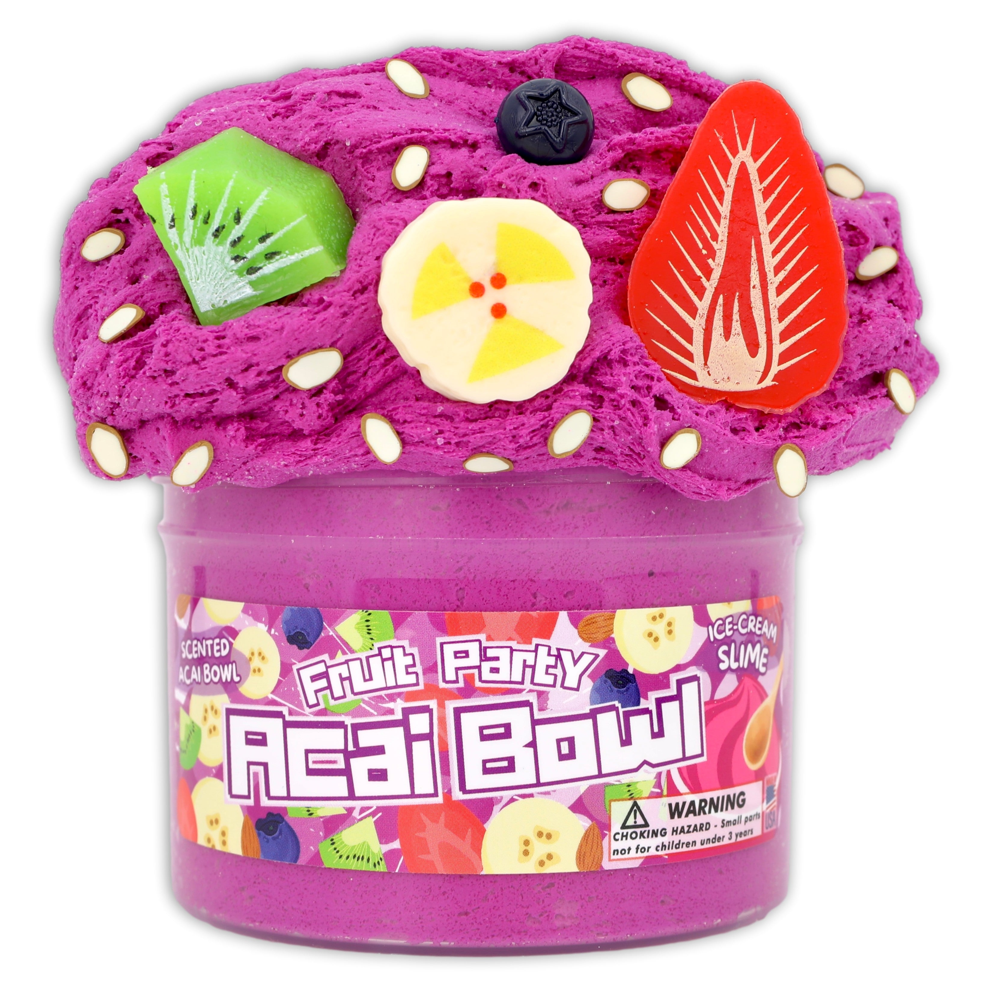Acai Bowl Fruit Party Slime Scented - Buy Slime - Dope Slimes Shop