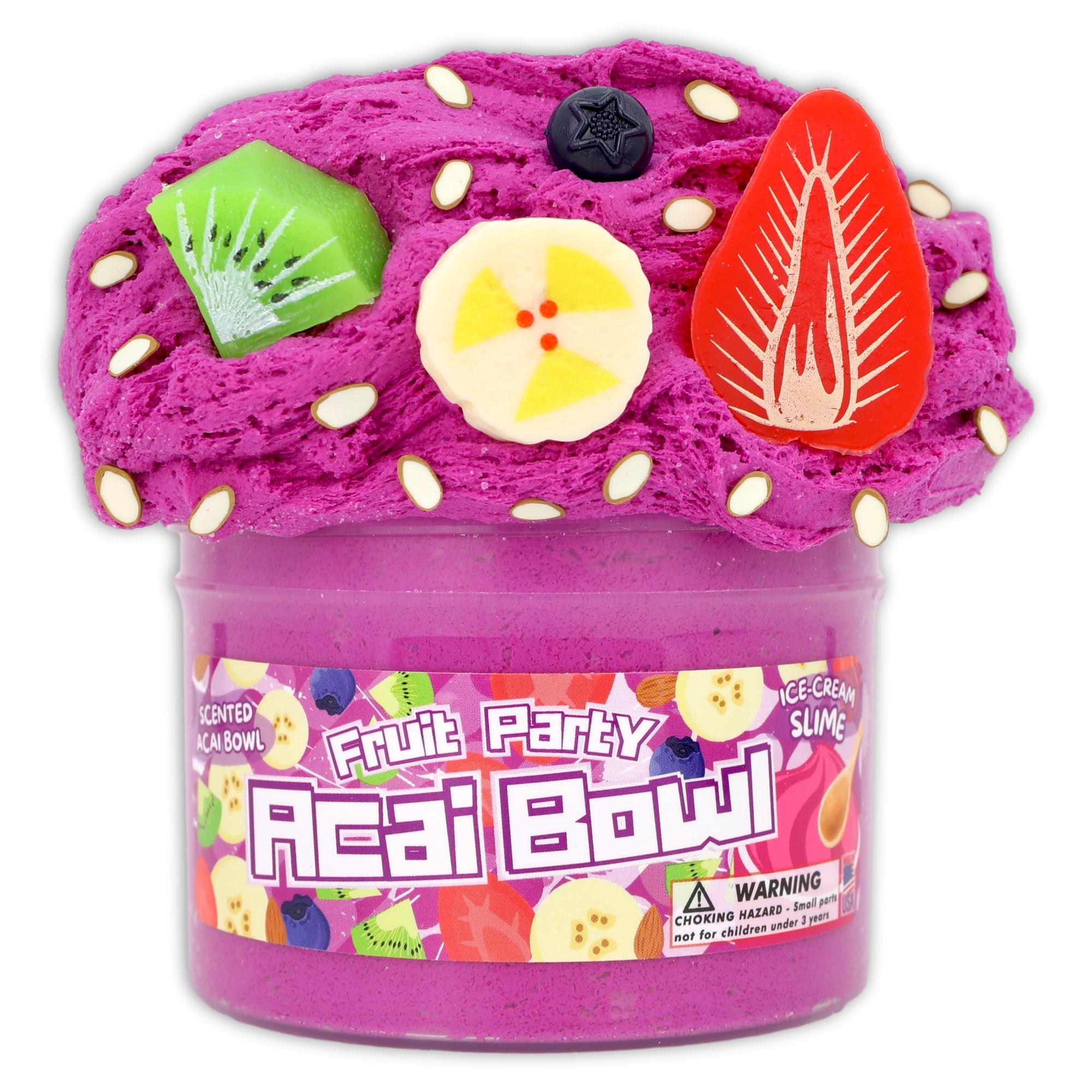 Acai Bowl Fruit Party Slime Scented - Buy Slime - Dope Slimes Shop
