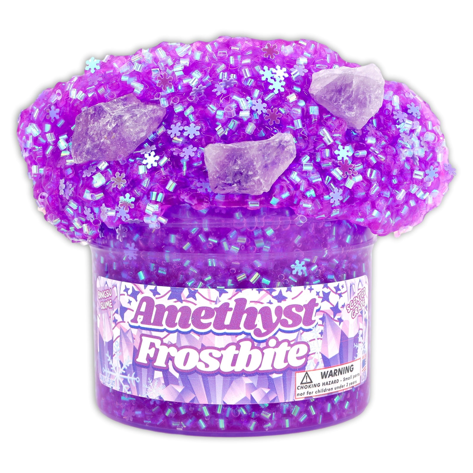 Amethyst Frostbite Bingsu Bead Glitter Slime - Dope Slimes