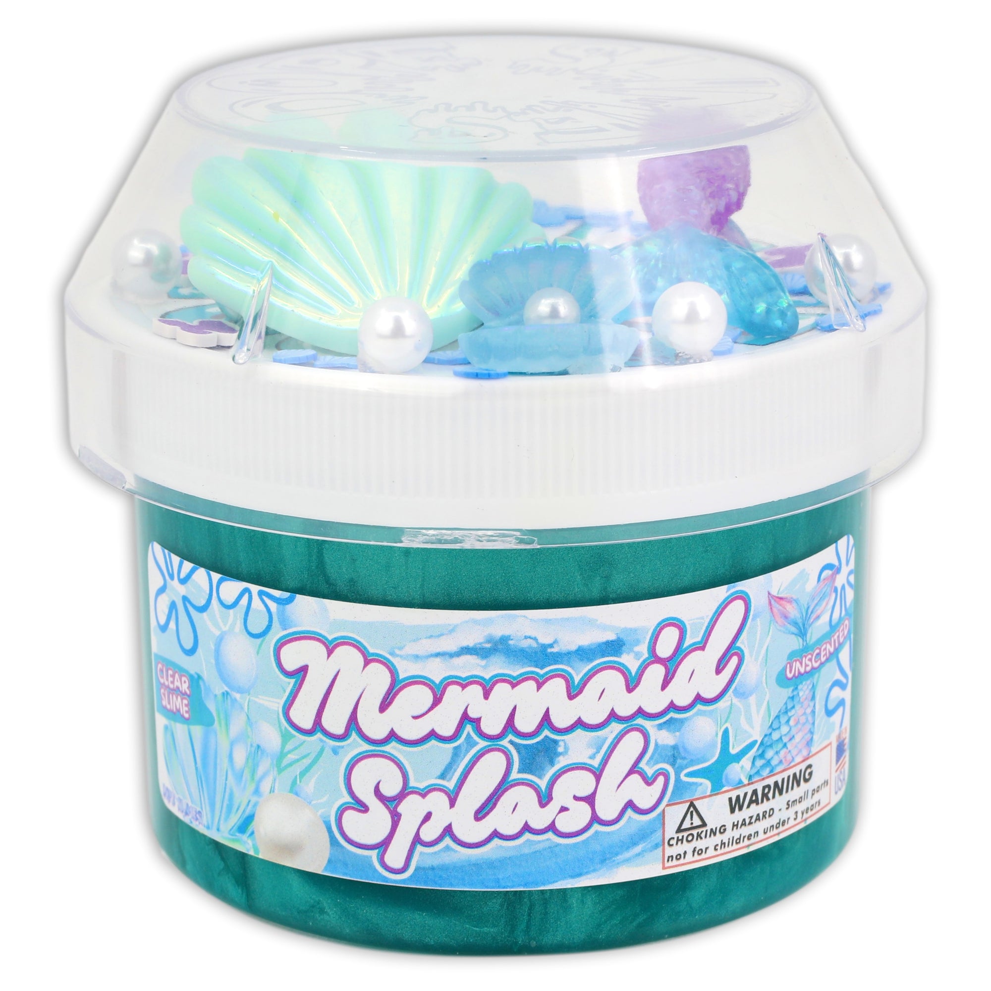 Mermaid Splash Pigmented Clear Slime - Buy Slime - Dope Slimes Shop
